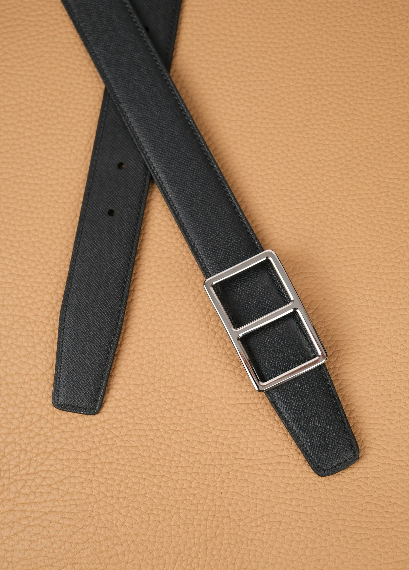 Ảnh Studio Dây thắt lưng da Taiga màu đen bản 32mm - Koi Leather