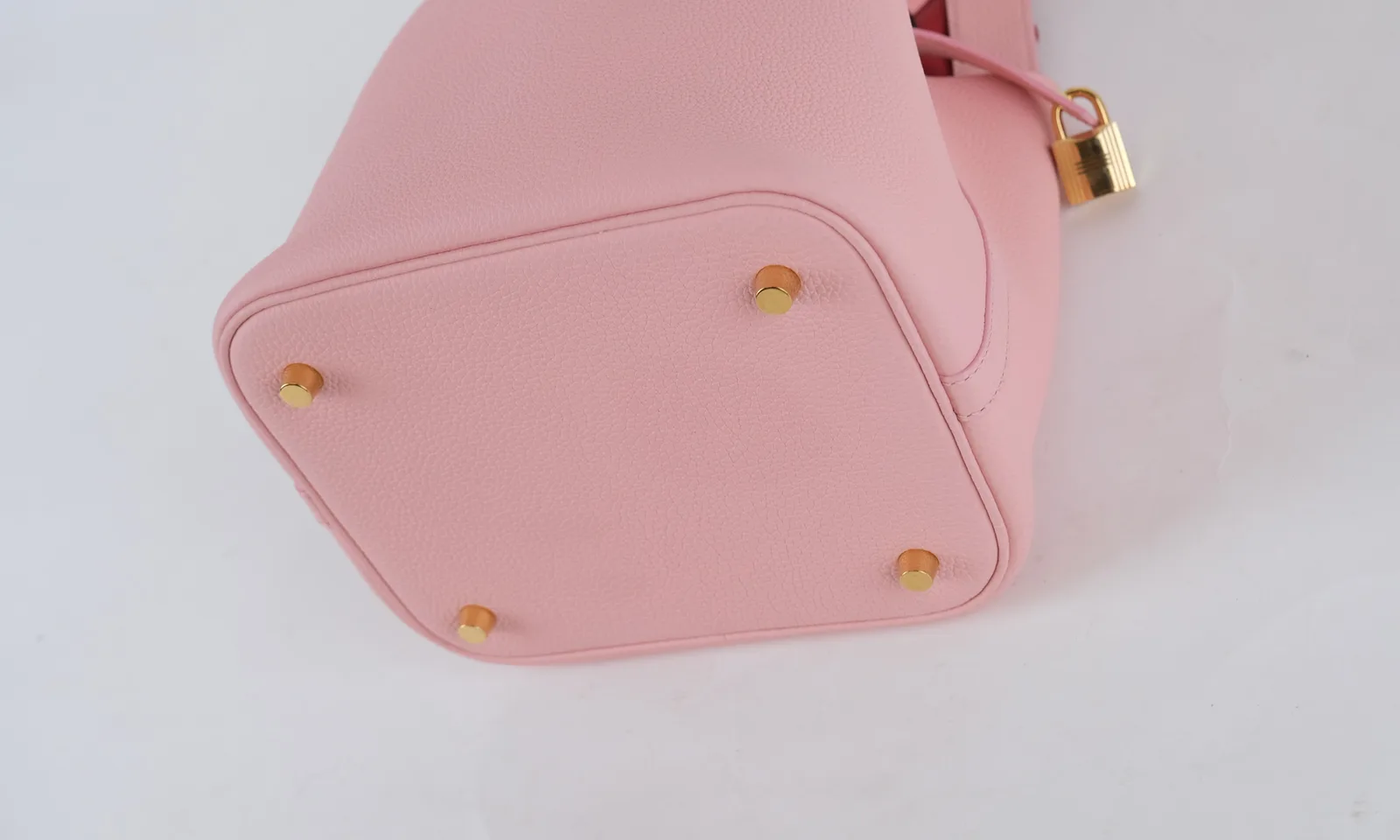 Ảnh Studio Túi Picotin da bê Togo dáng xô hai quai kèm khoá - Size 18 - Koi Leather
