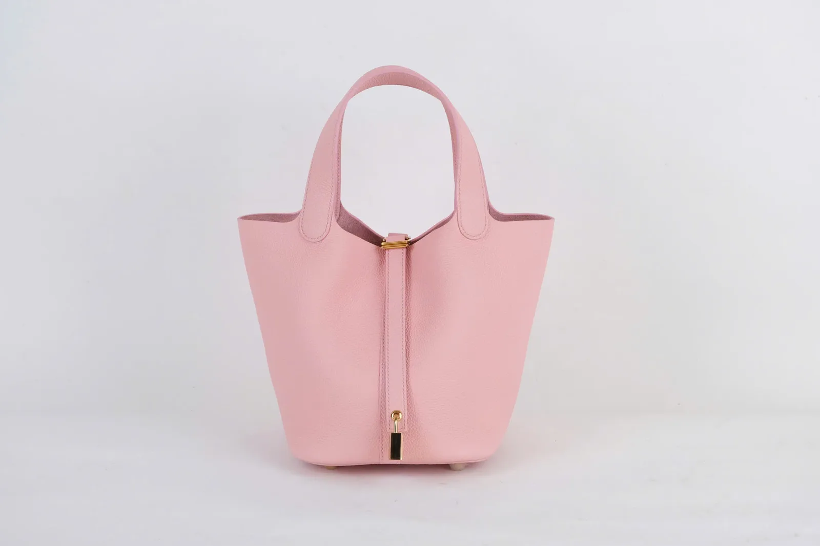 Ảnh Studio Túi Picotin da bê Togo dáng xô hai quai kèm khoá - Size 18 - Koi Leather