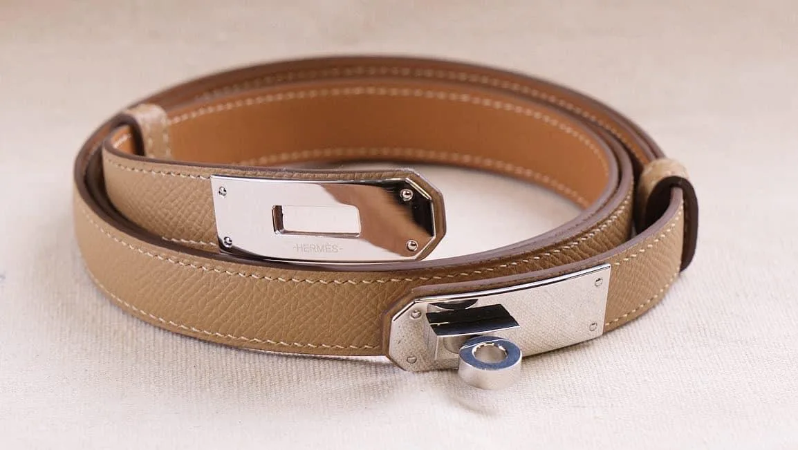 Thắt Lưng Da Nữ - Da Bê Epsom - Brown - Hình 3