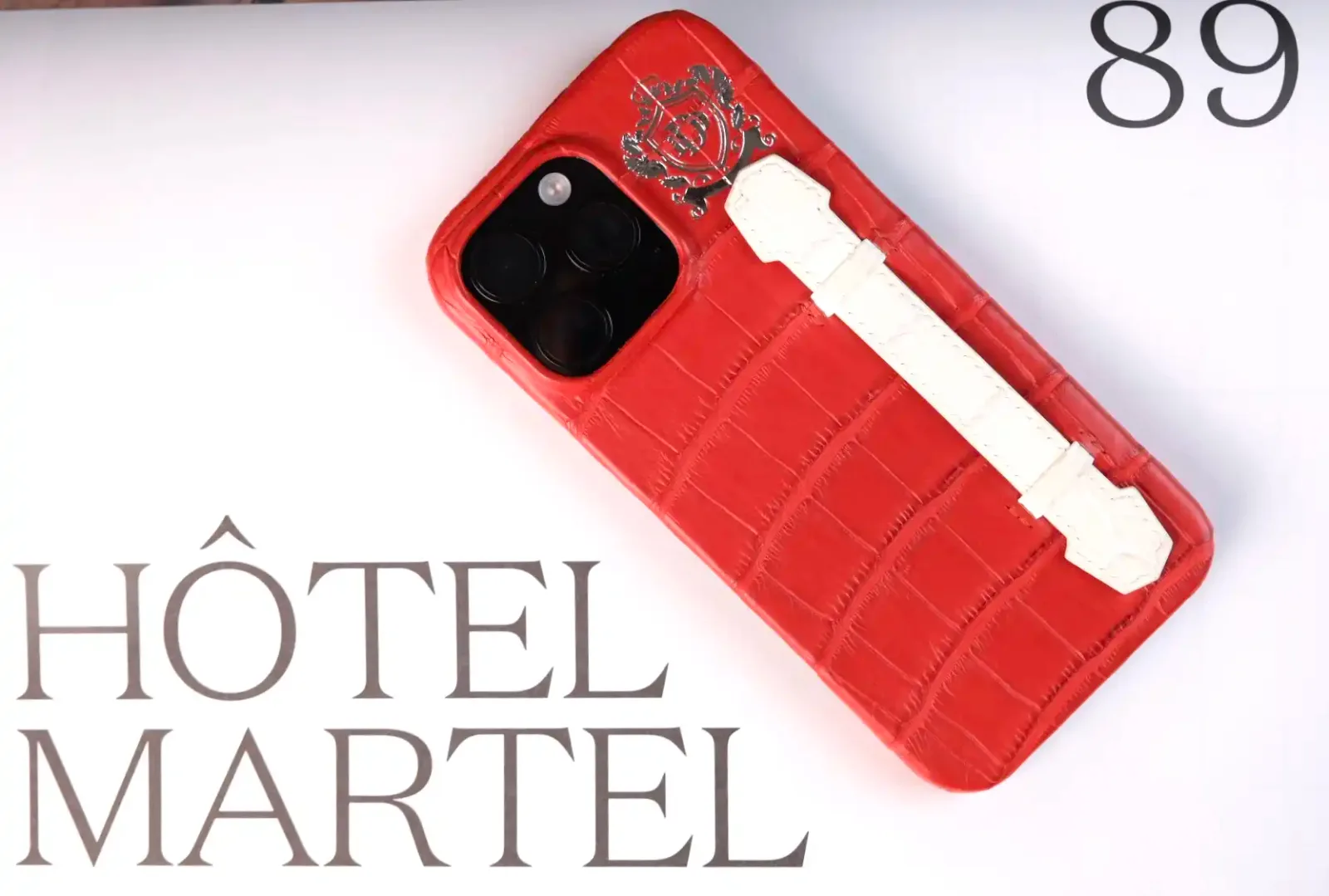 Phonecase - Da cá sấu - Red - Hình 5