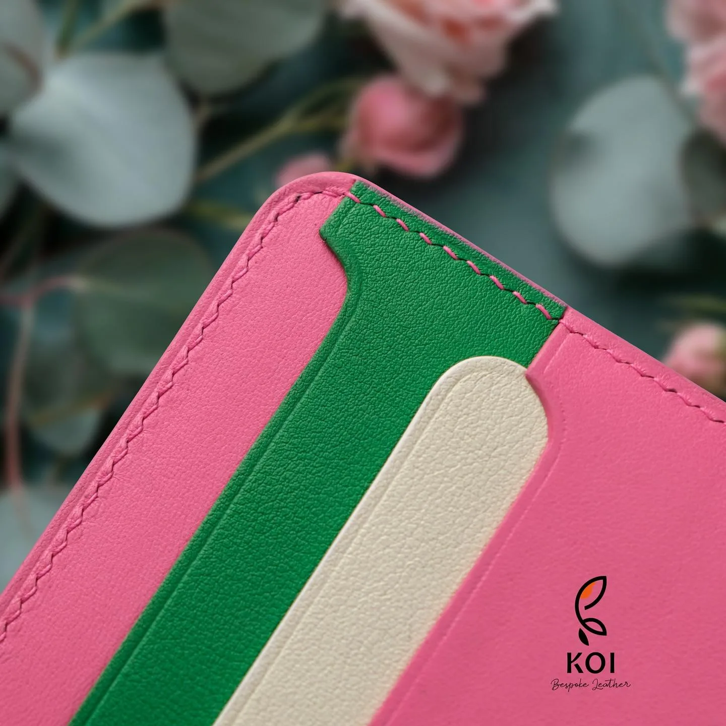 Cardholder Senot - Da Swift - Pink x Green - Hình 4