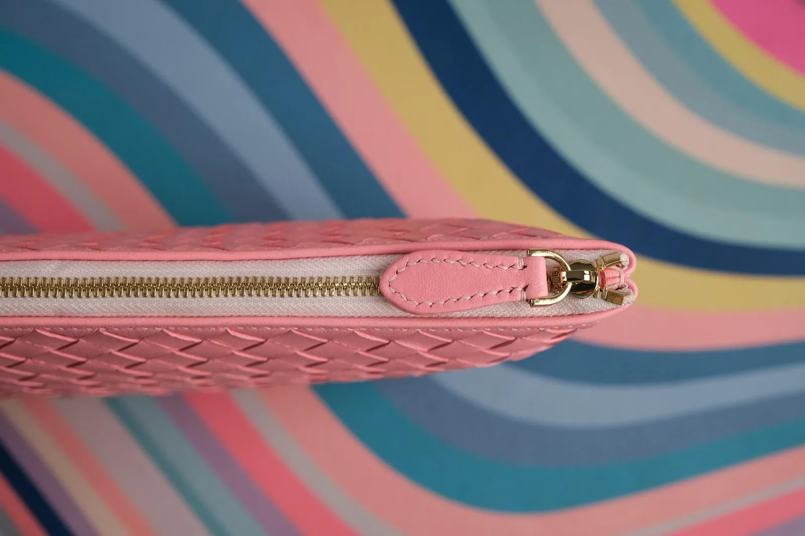 Clutch Đan - Da Cừu - Pink - Hình 3