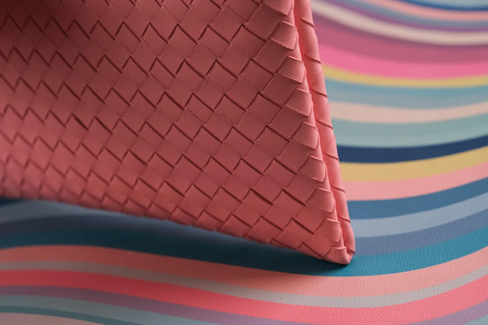 Clutch Đan - Da Cừu - Pink - Hình 2