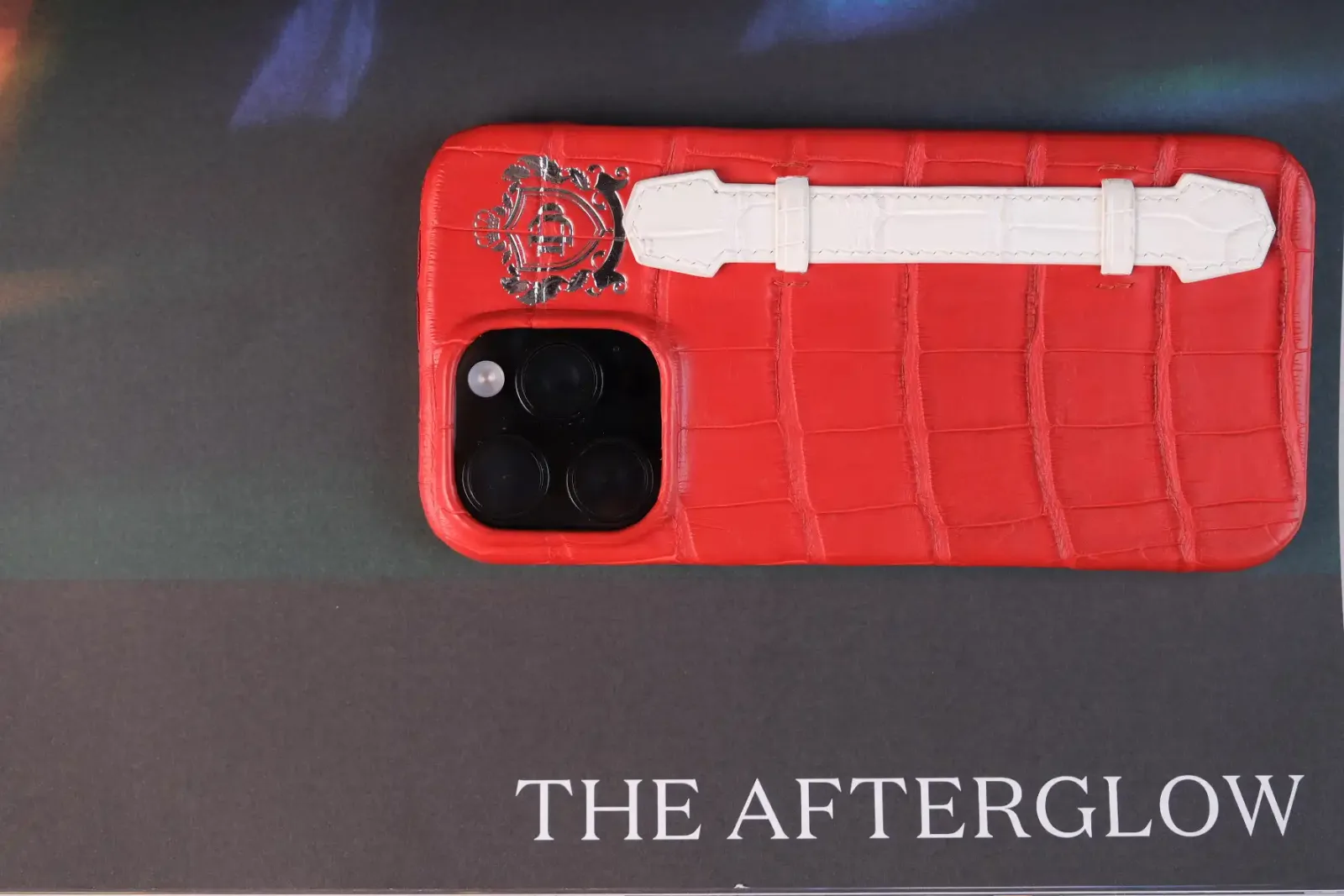 Phonecase - Da cá sấu - Red - Hình 7