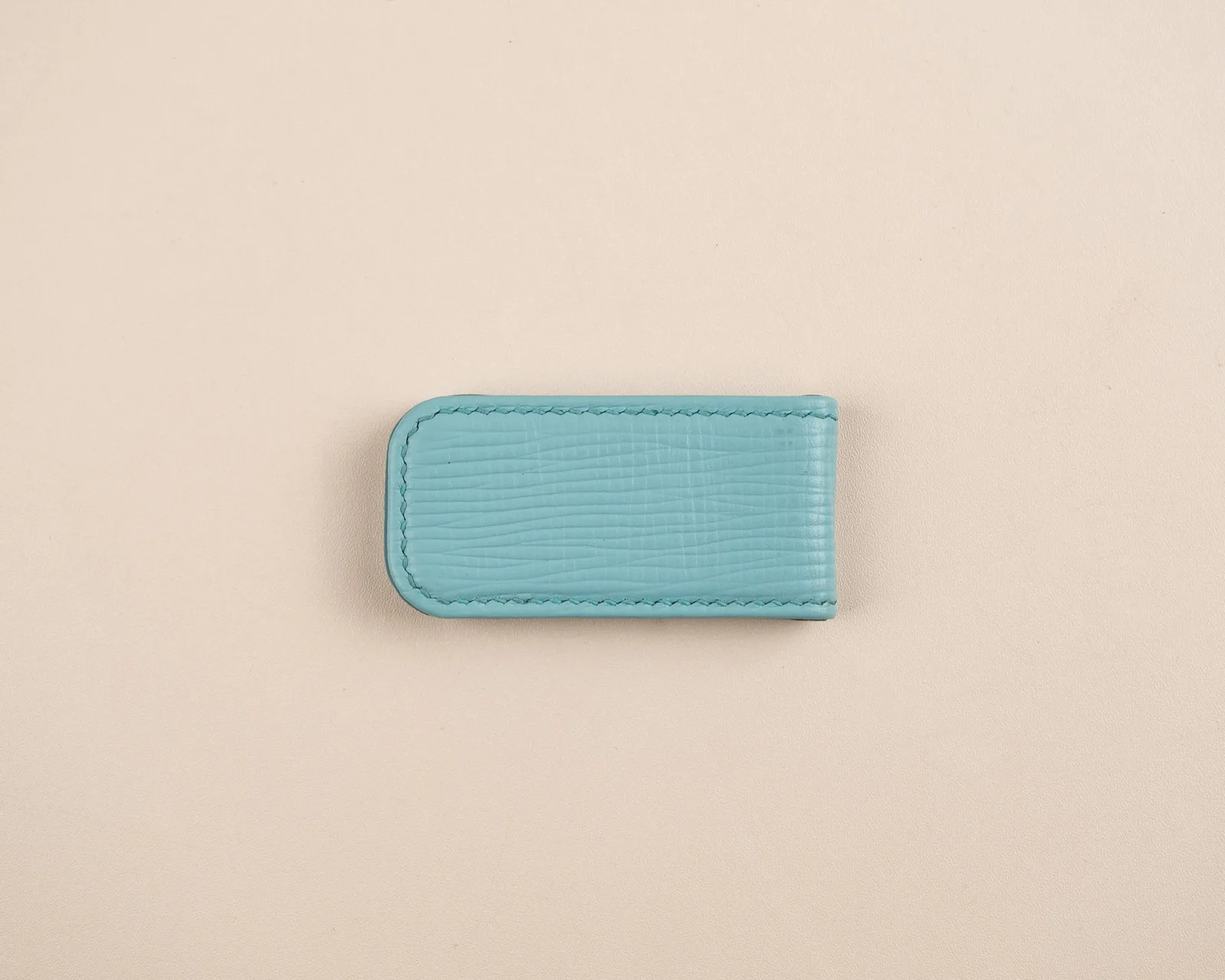 Money Clip - Da Cavier - Turquoise - Hình 6