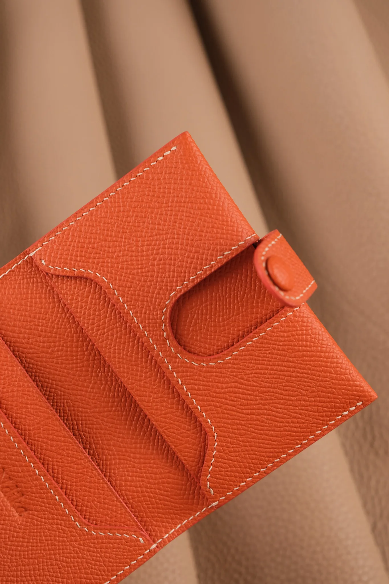 Card Holder Ví Đựng - Da Epsom - Orange - Hình 4