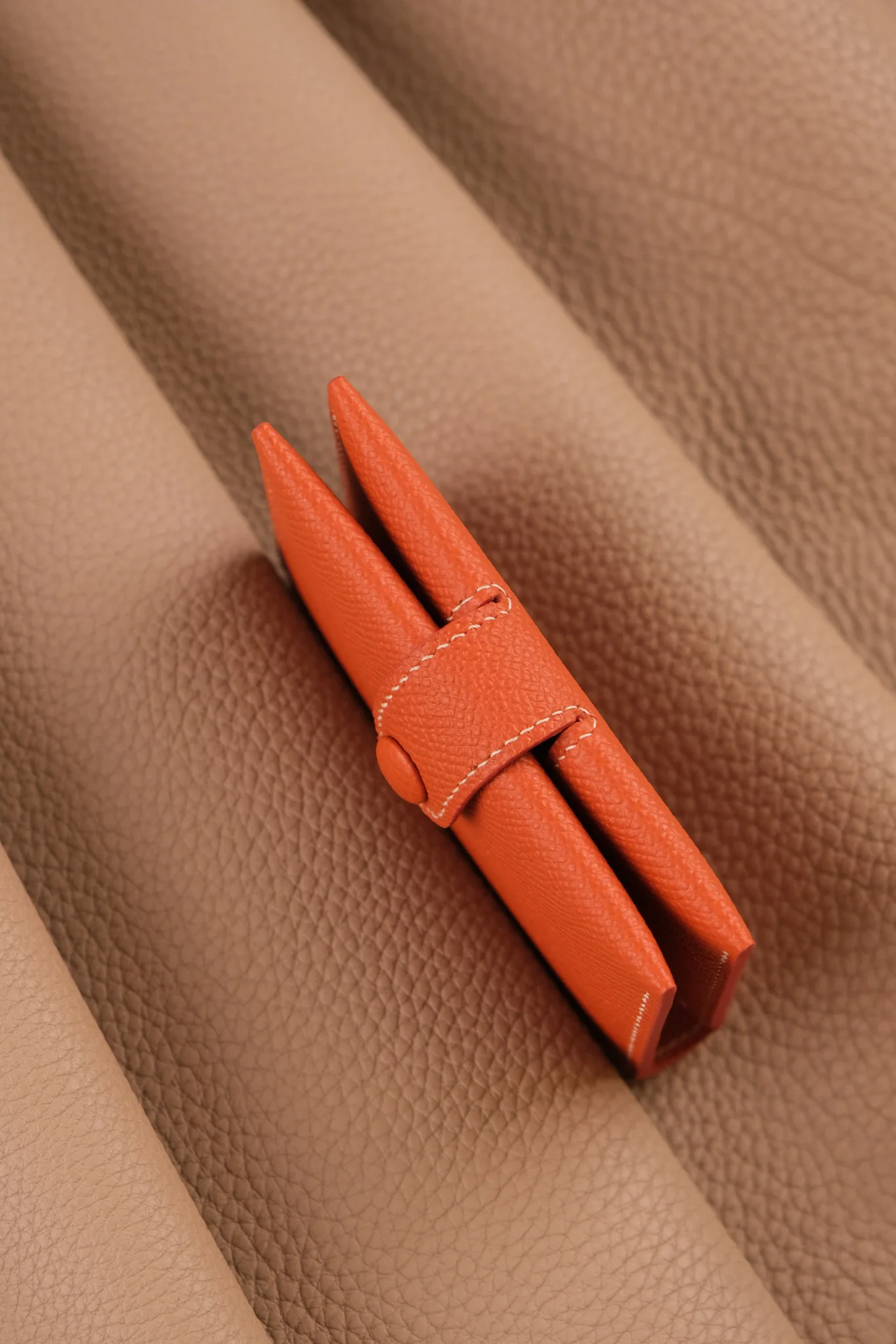 Card Holder Ví Đựng - Da Epsom - Orange - Hình 6