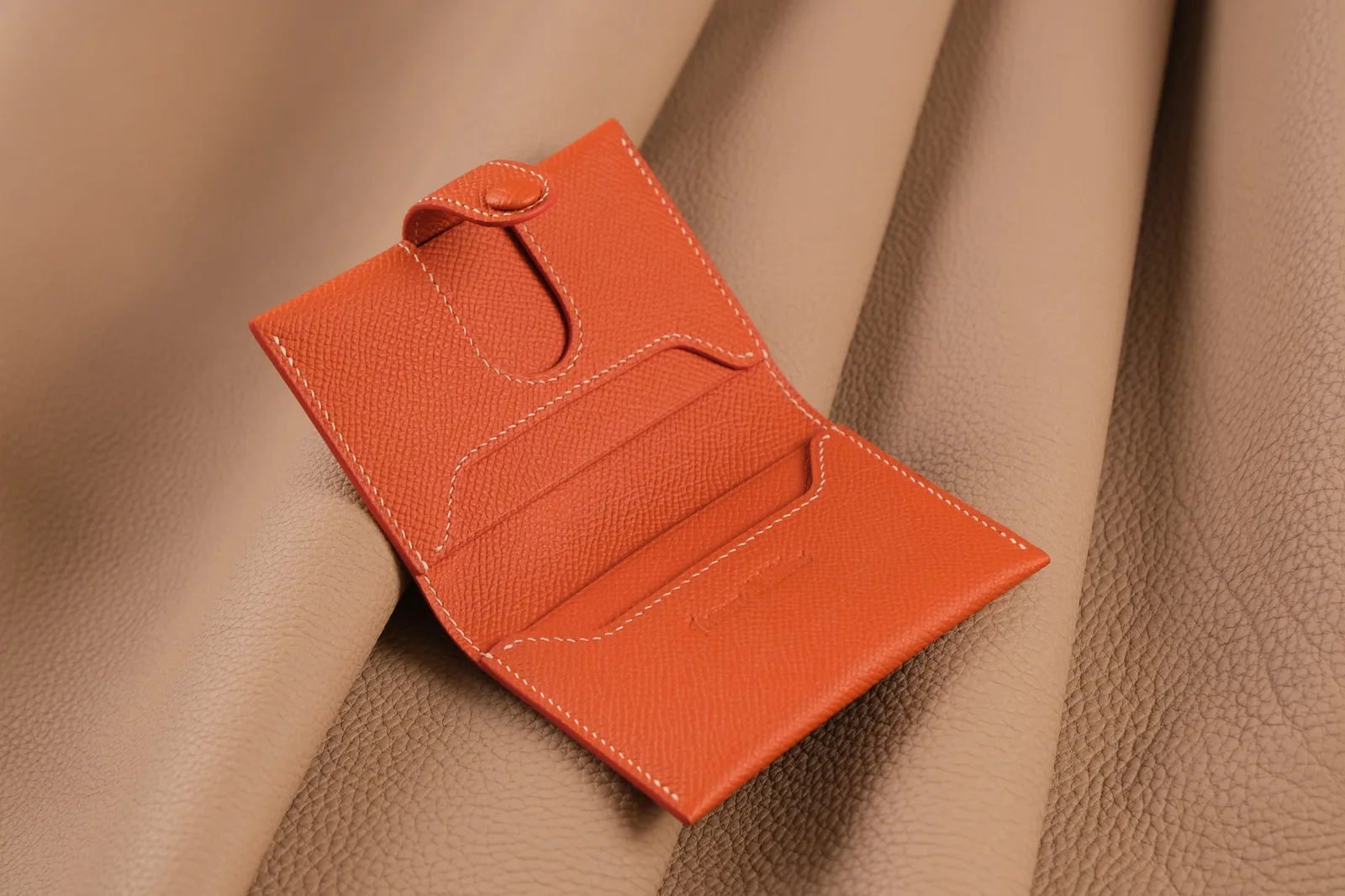 Card Holder Ví Đựng - Da Epsom - Orange - Hình 8