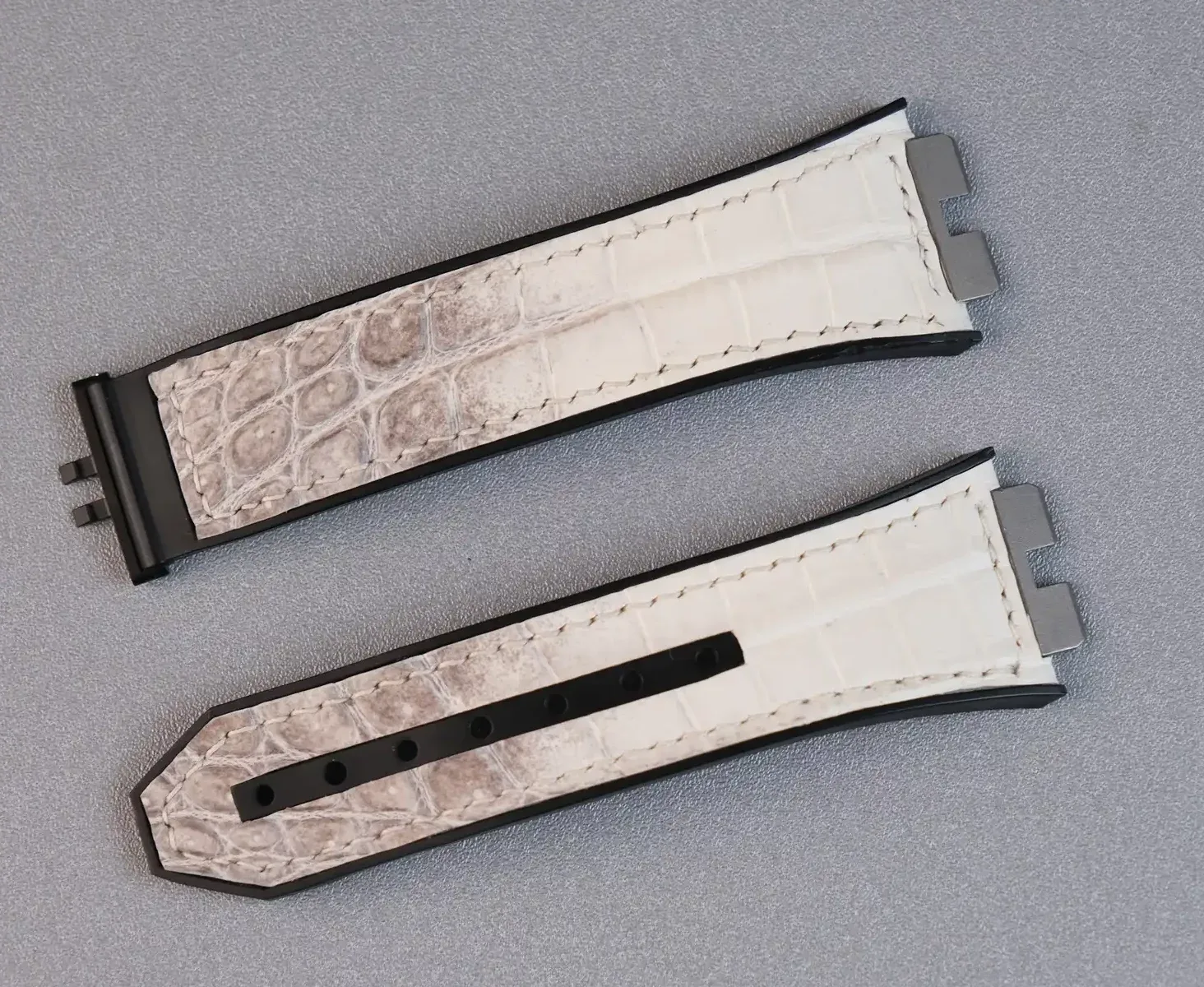 Hublot Straps - Da Alligator - White Ivory - Hình 3