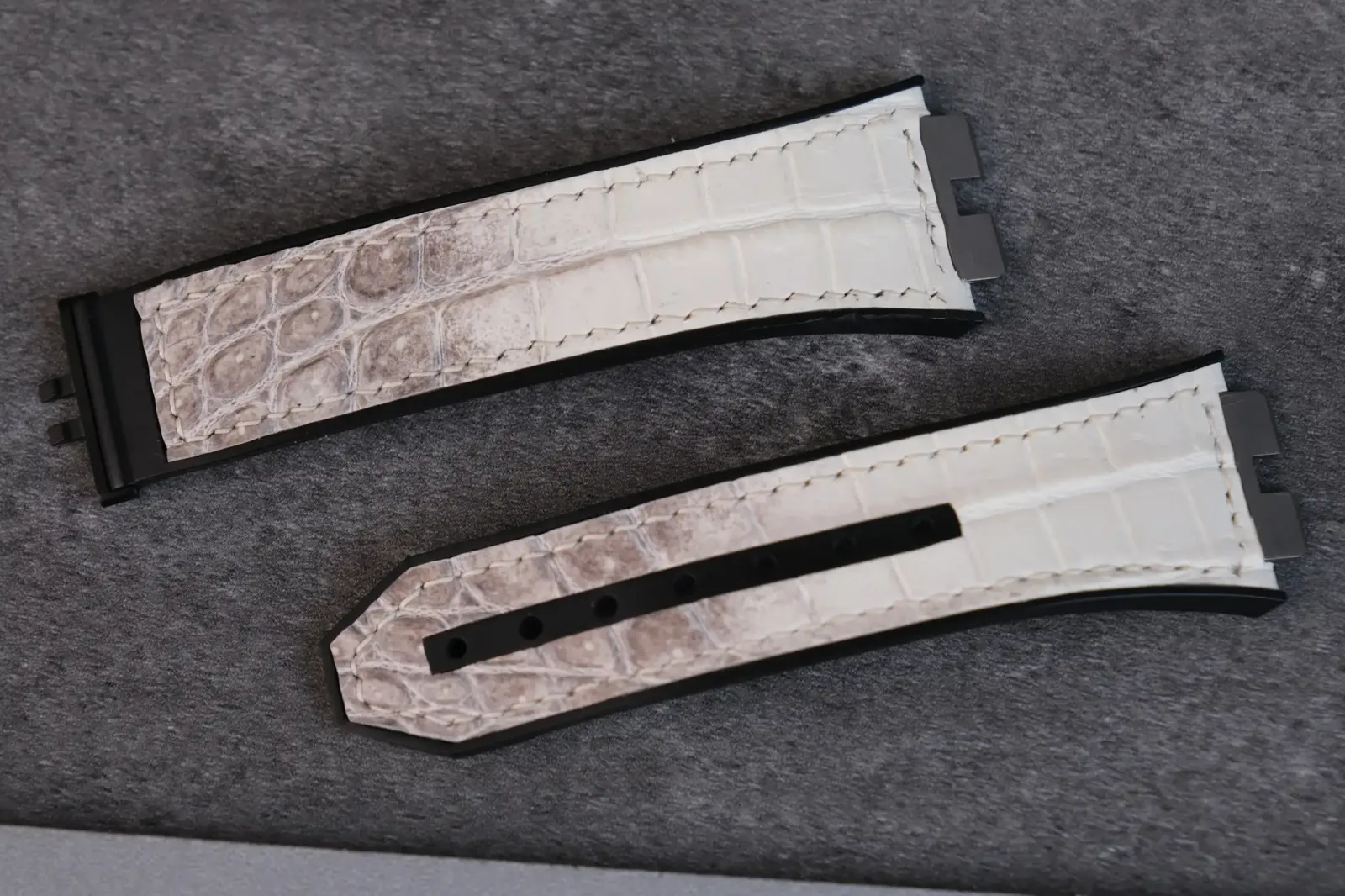 Hublot Straps - Da Alligator - White Ivory - Hình 9