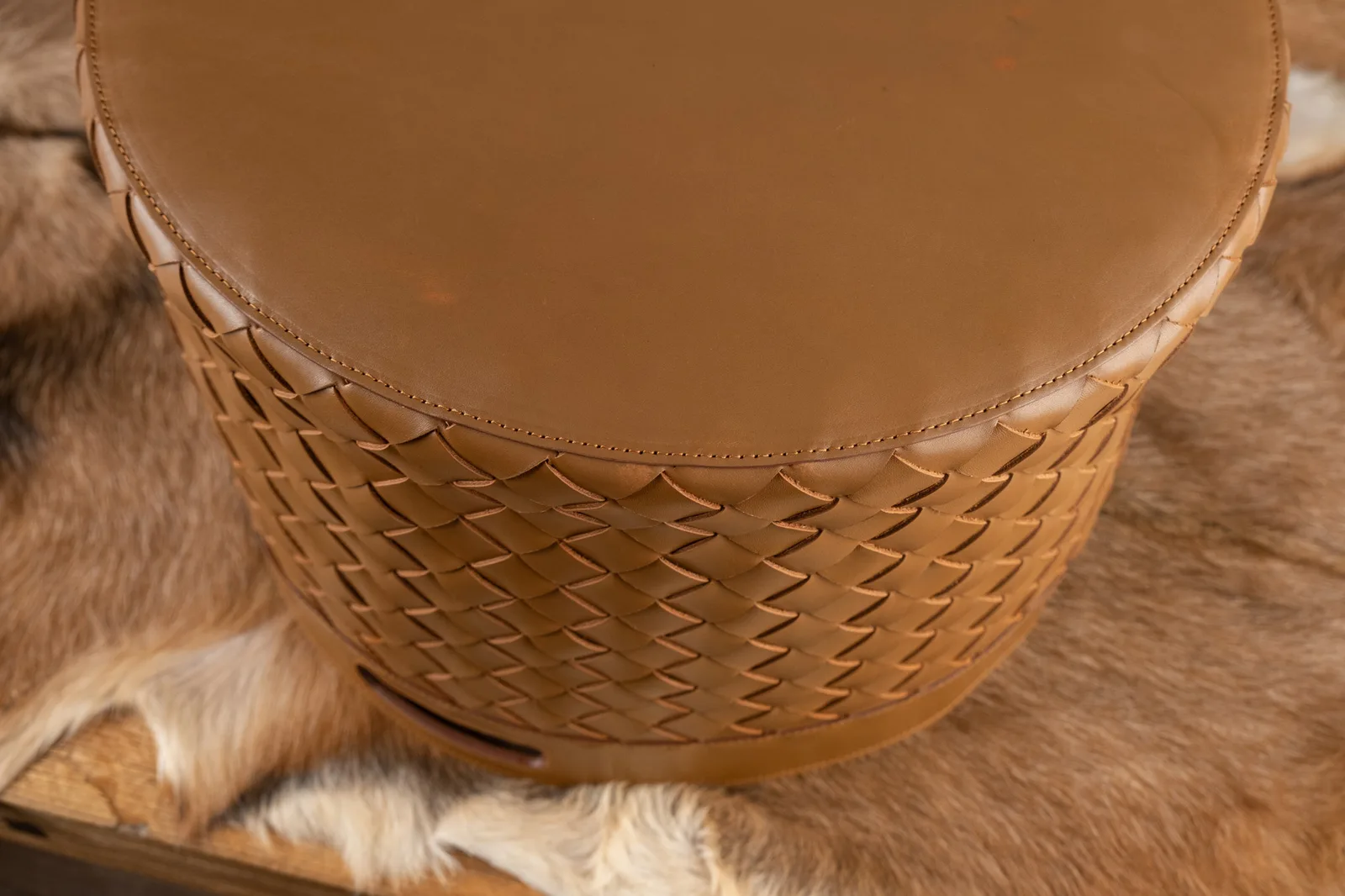 Sọt Đan - Da Bò - Brown - Hình 7