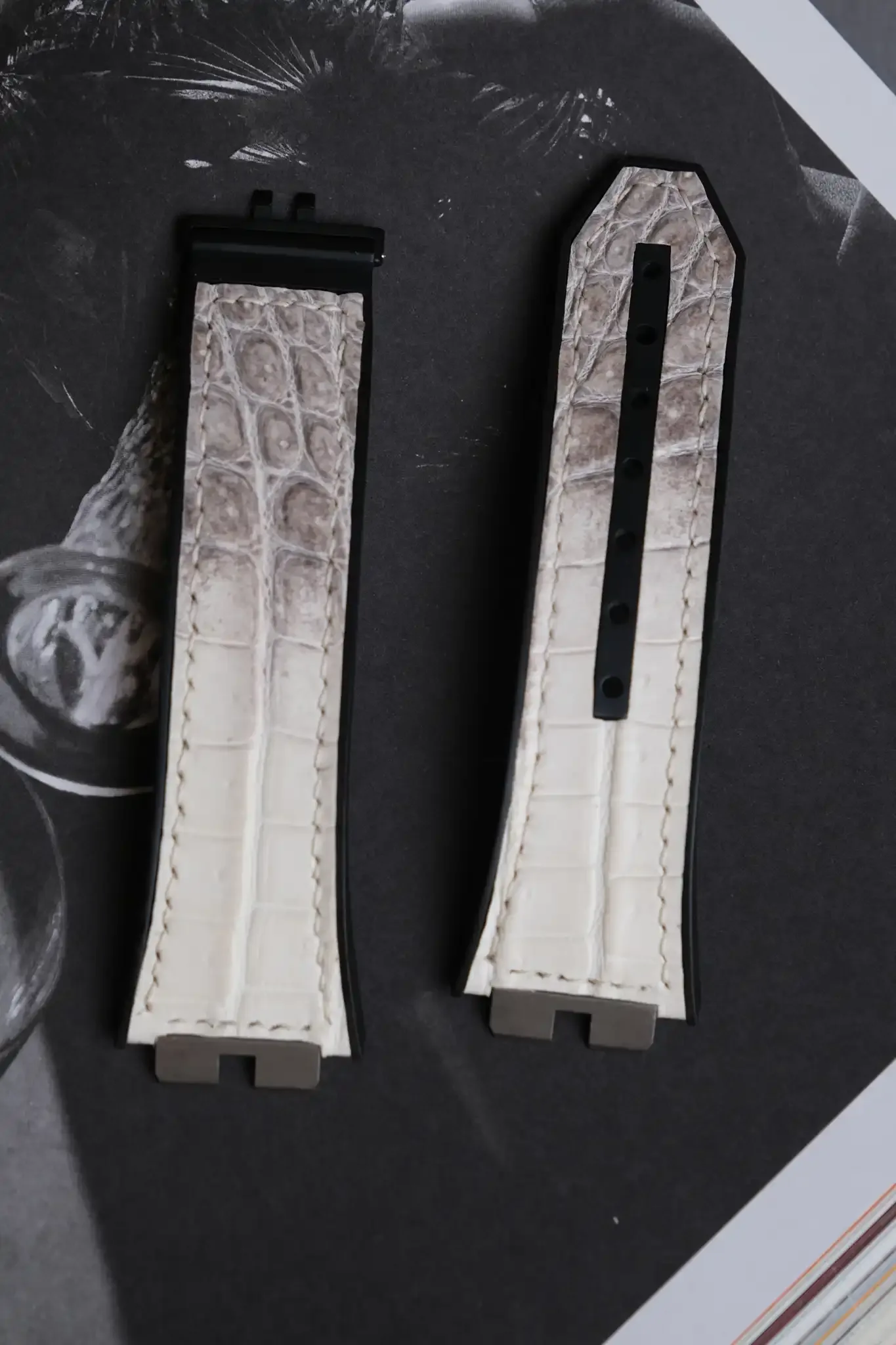 Hublot Straps - Da Alligator - White Ivory - Hình 12