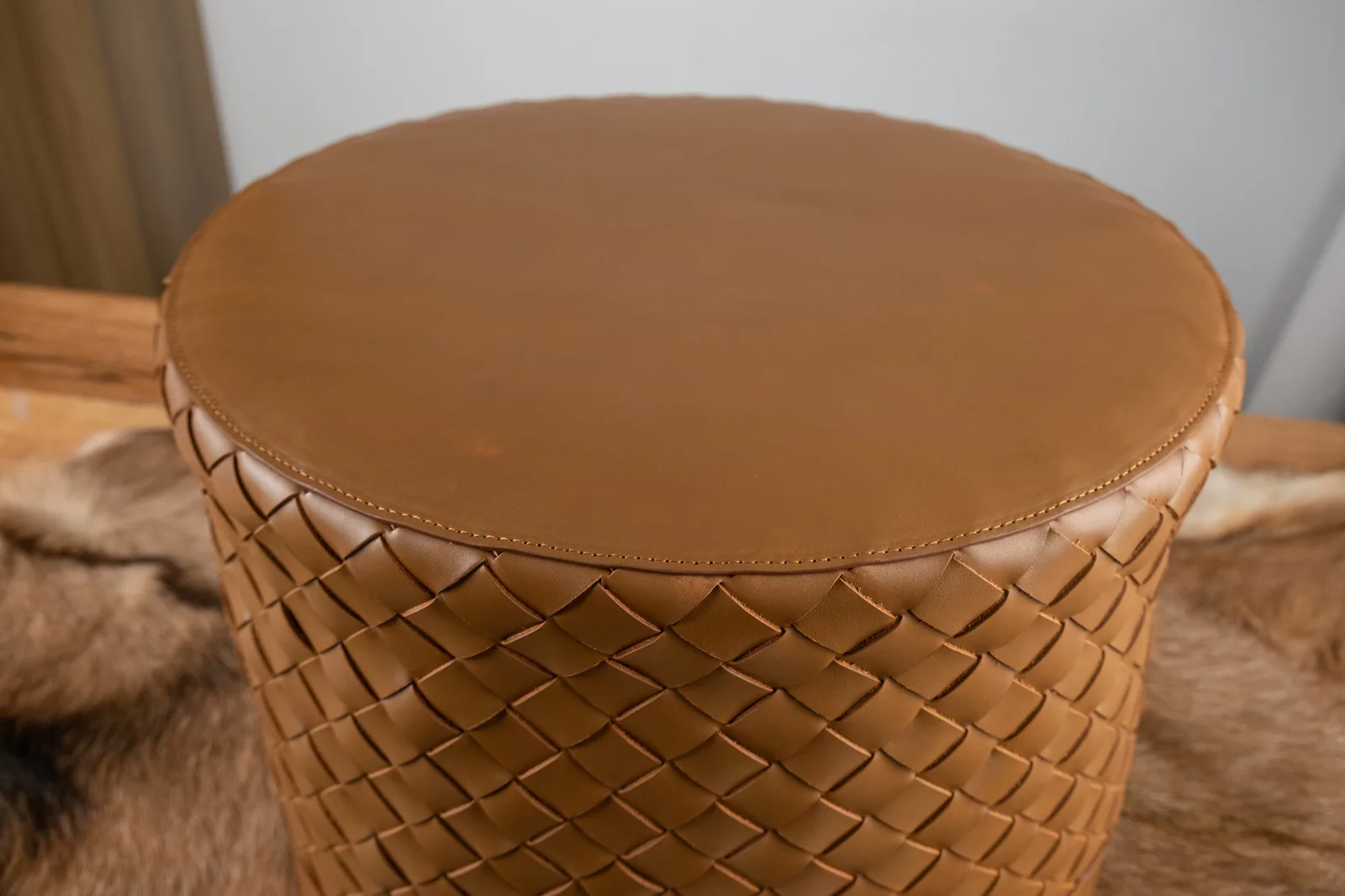 Sọt Đan - Da Bò - Brown - Hình 8