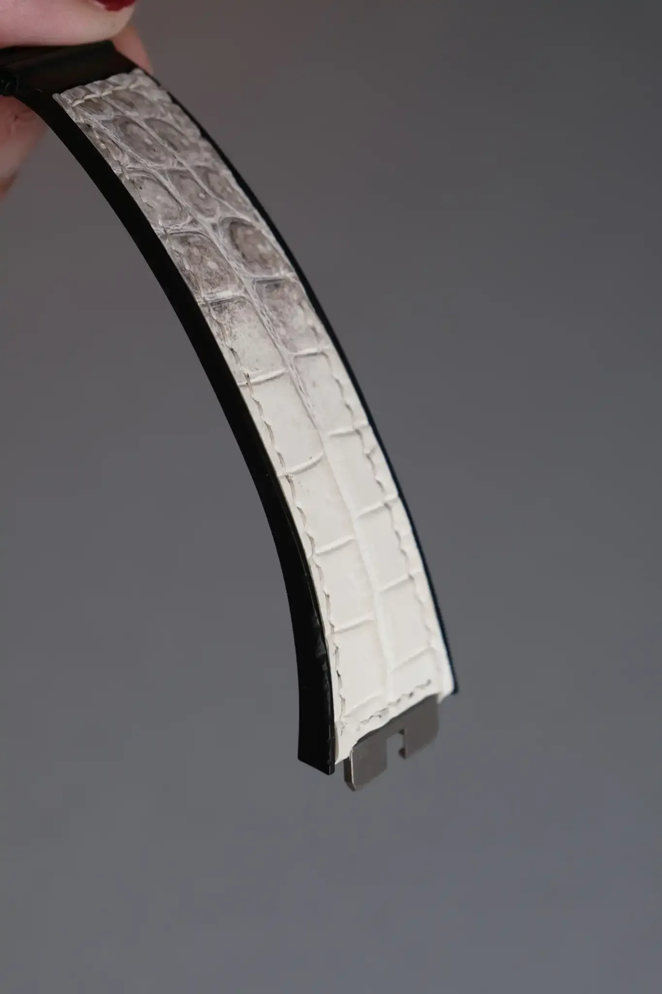 Hublot Straps - Da Alligator - White Ivory - Hình 11