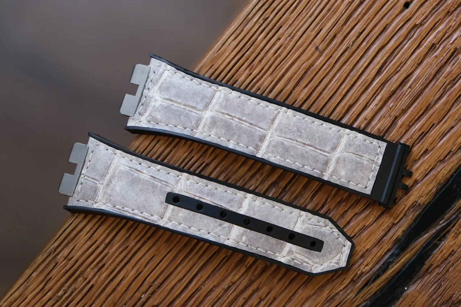 Hublot Straps - Da Alligator - White Ivory - Hình 14