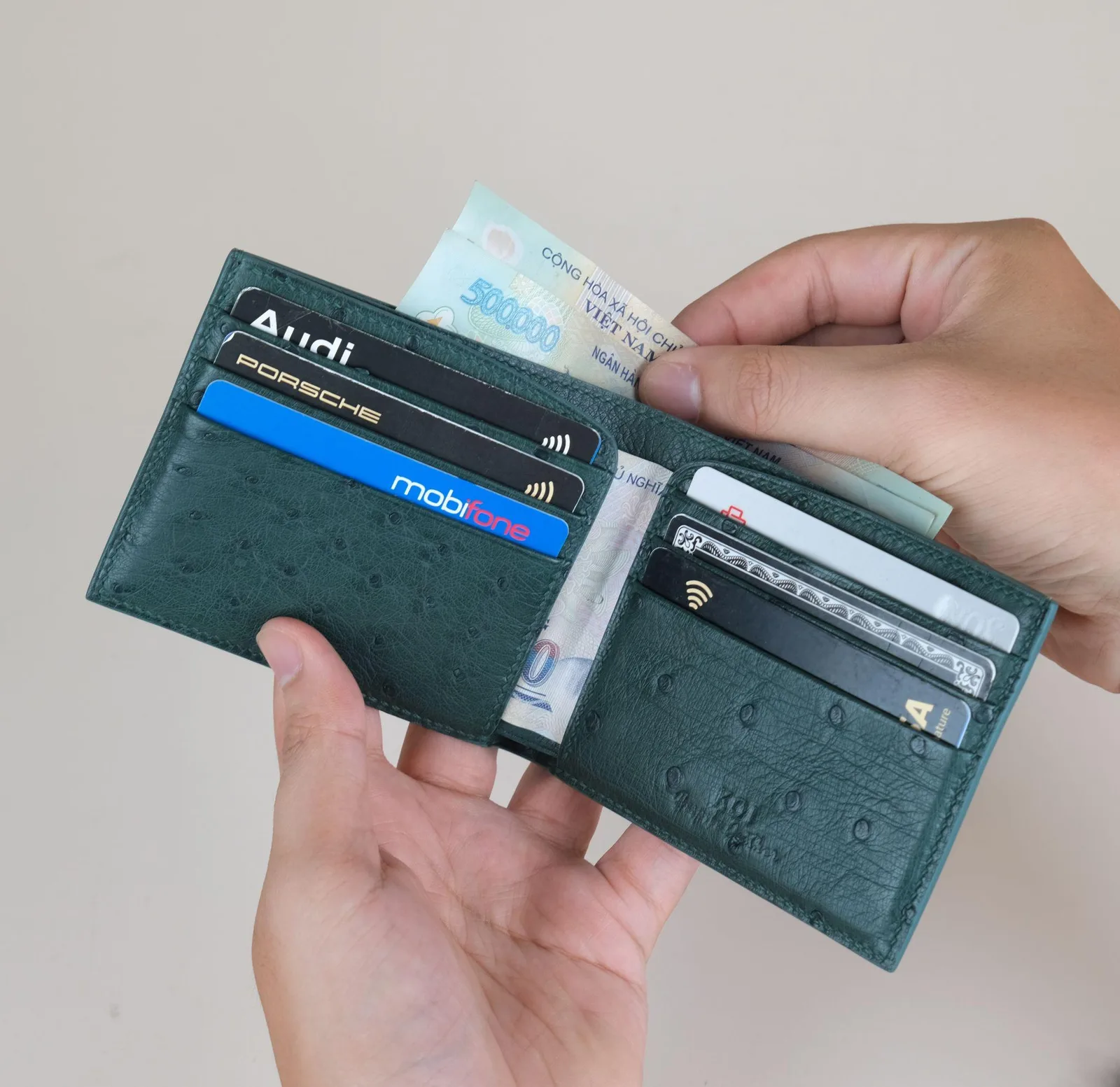 Bifold Waller - Ví nam da đà điểu - Hình 2