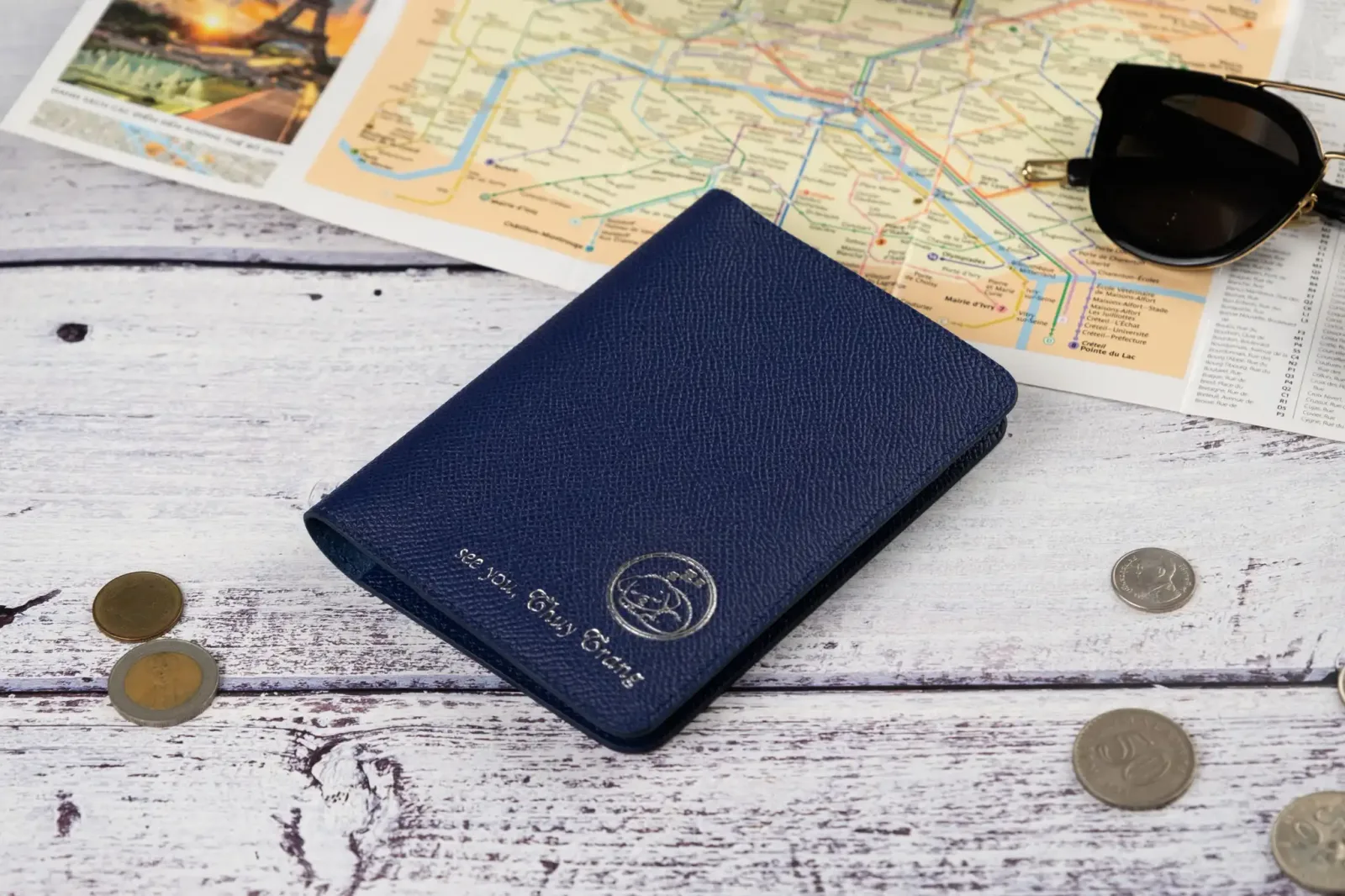 PassPort Cover - Da Espom - Navy - Hình 12