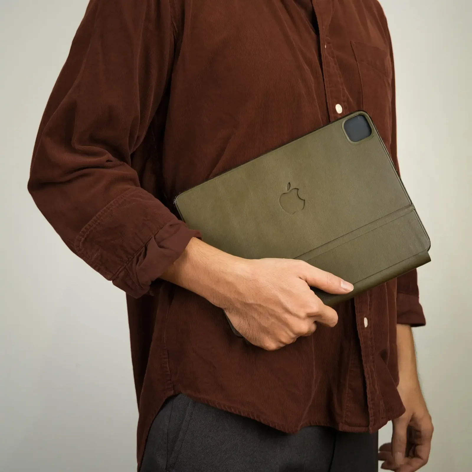 Bọc Keyboard - Da Bò - Olive - Hình 2