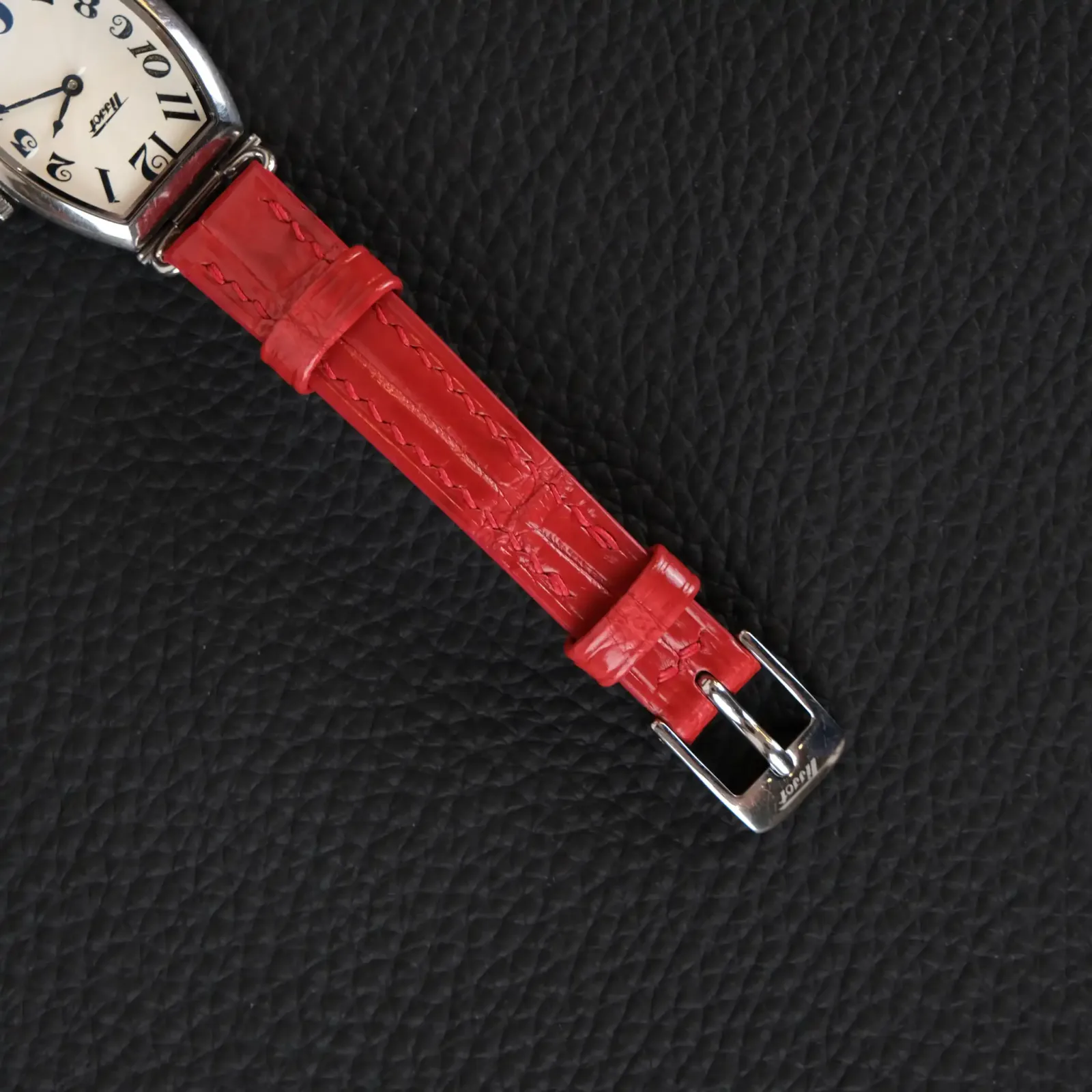 Dây Đồng Hồ Tissot - Da Cá Sấu - Red - Hình 9