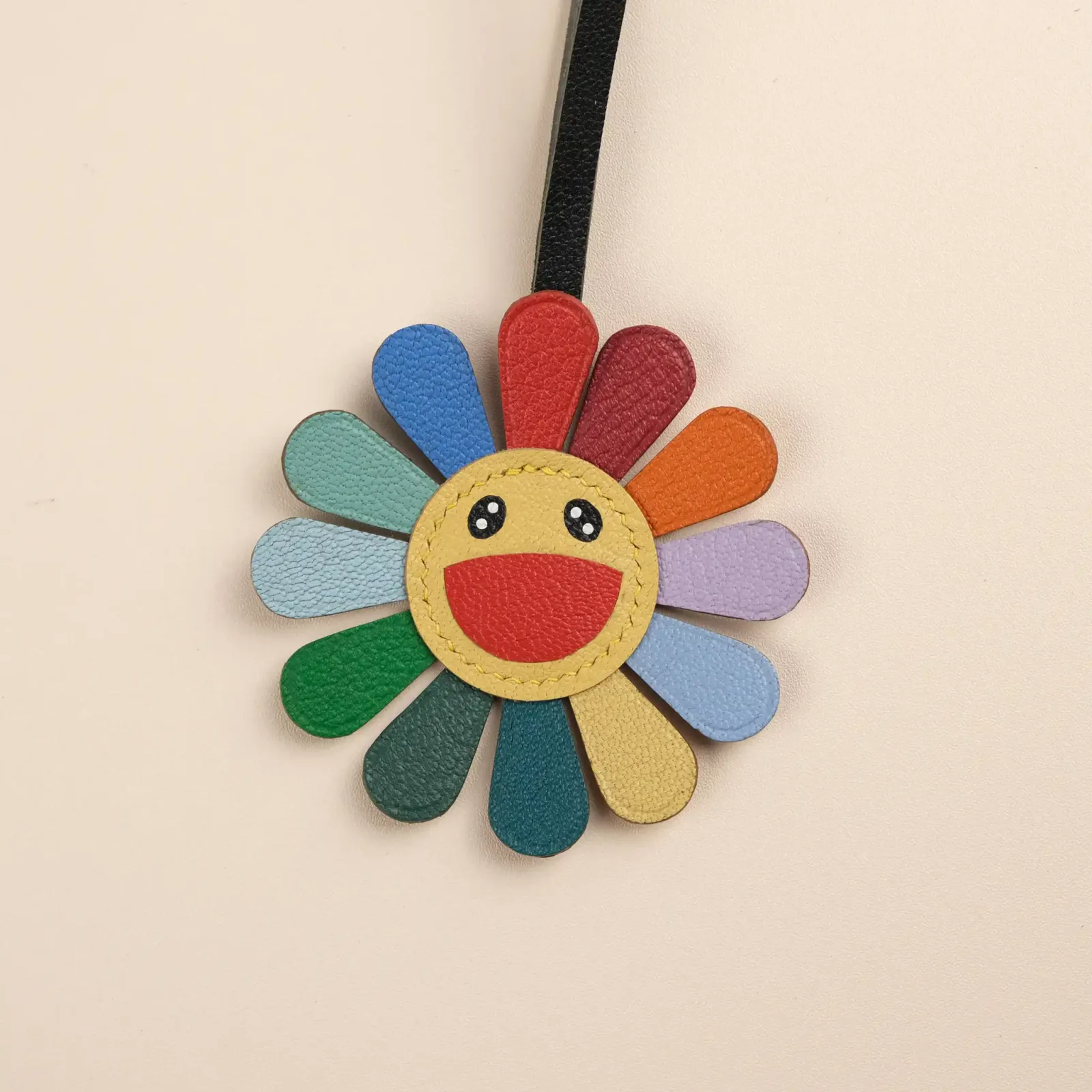 Charm Hoa Hướng Dương – Da Bò - Nhiều Màu - Hình 2
