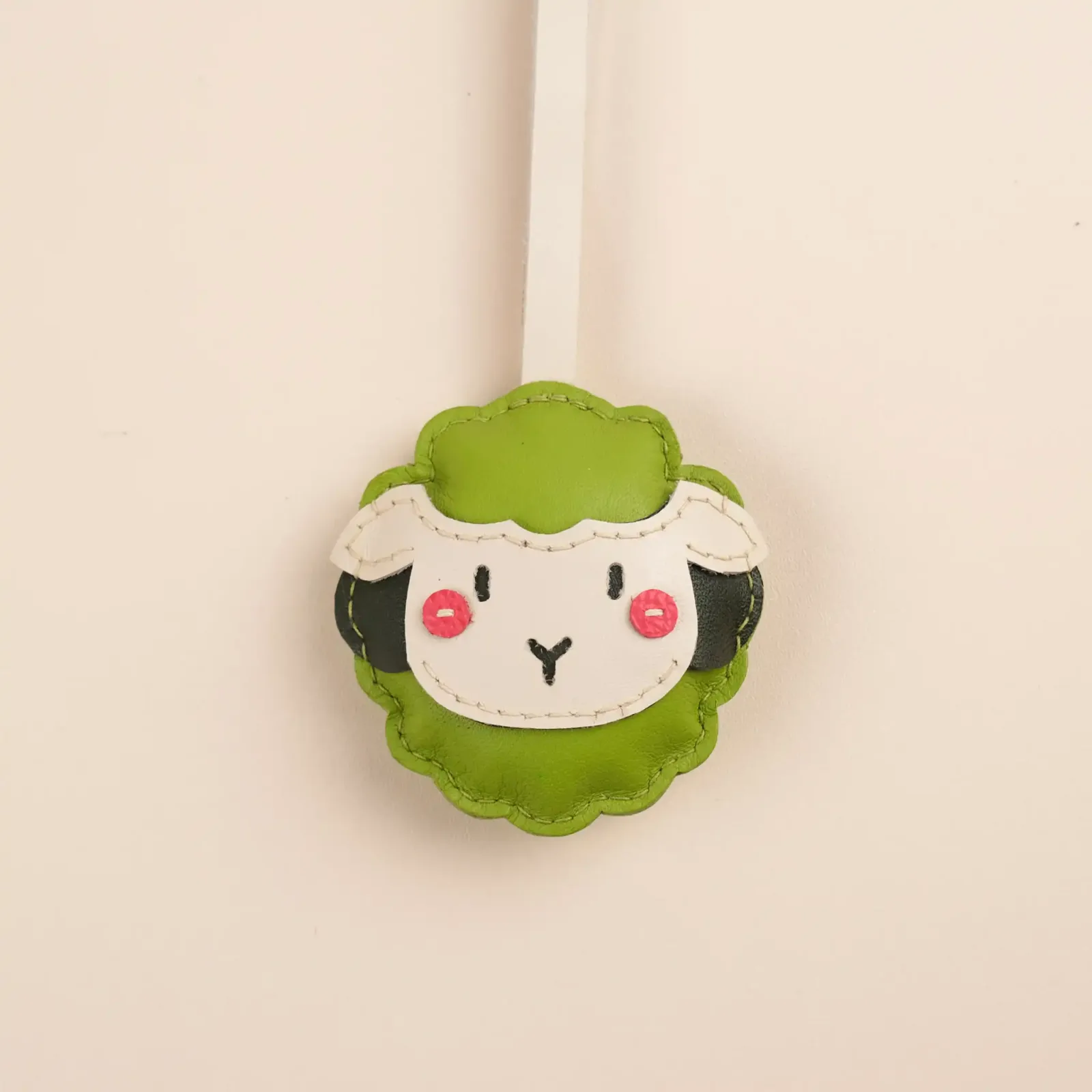 Charm cừu - Da bò - Pink, Yellow, Green, Black - Hình 12