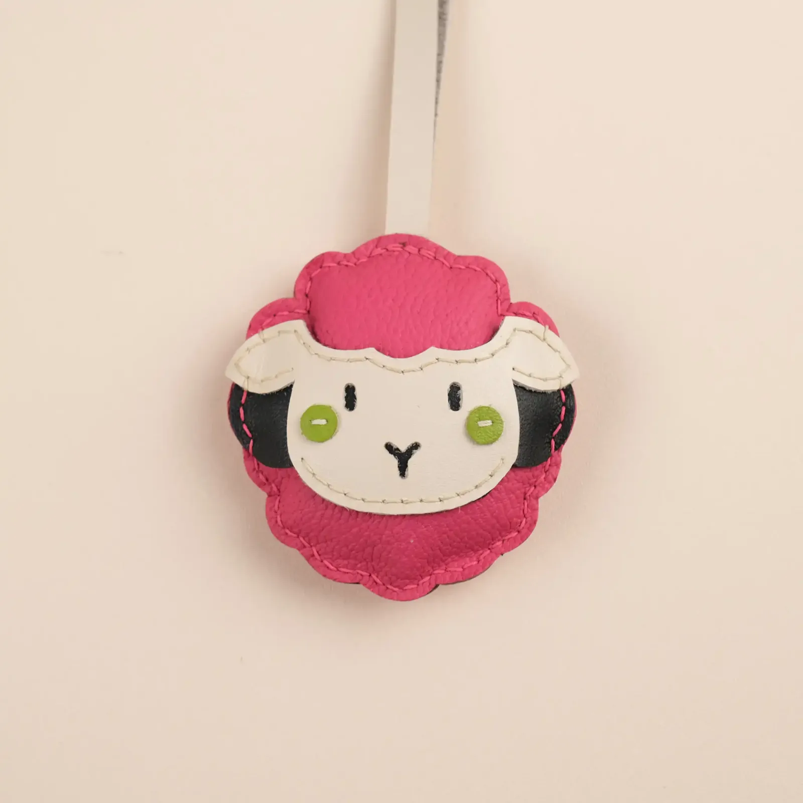 Charm cừu - Da bò - Pink, Yellow, Green, Black - Hình 10
