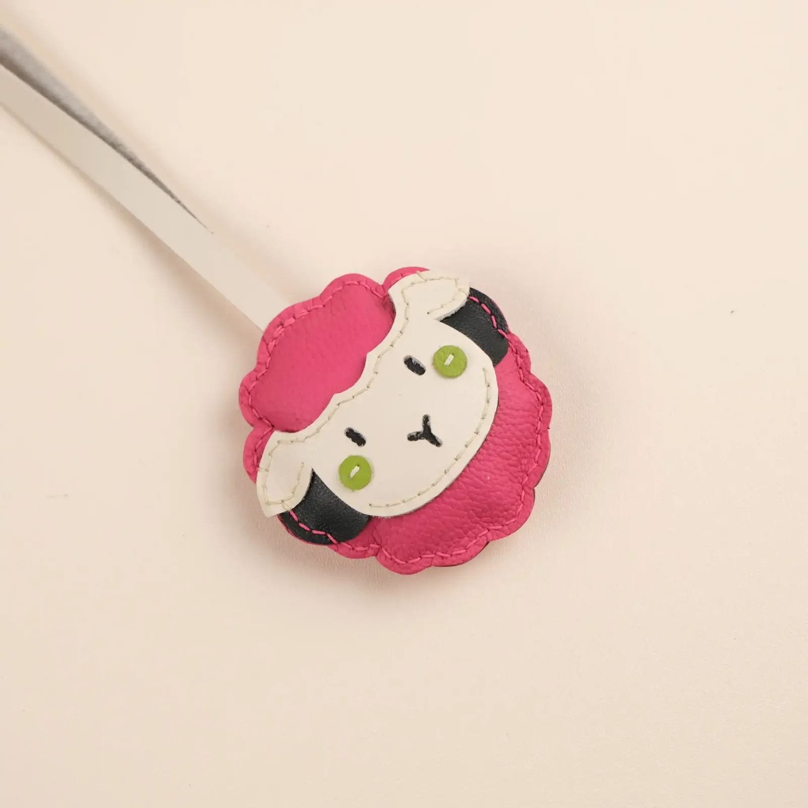 Charm cừu - Da bò - Pink, Yellow, Green, Black - Hình 9