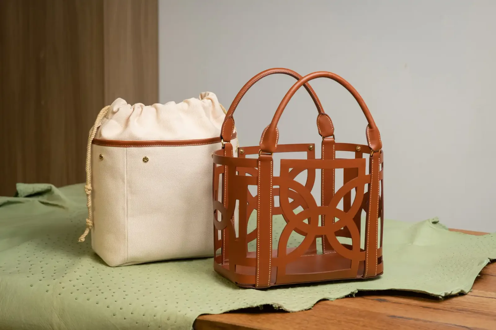 Dee25 Bag - Da Bò Thảo Mộc x Canvas - Hình 3