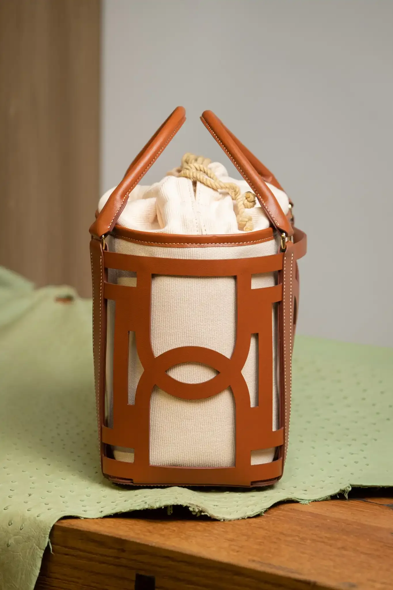 Dee25 Bag - Da Bò Thảo Mộc x Canvas - Hình 5