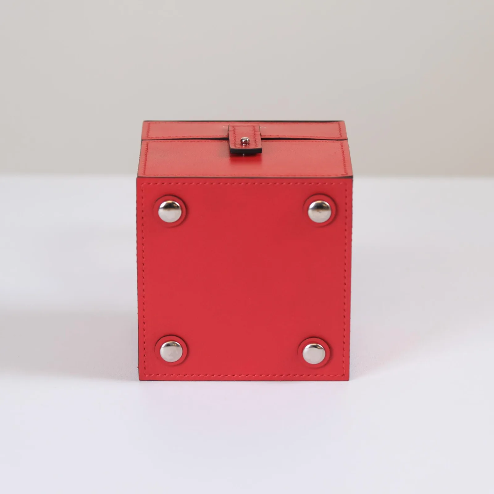 Hộp da cao cấp - Da bò Italia - Red - Hình 6