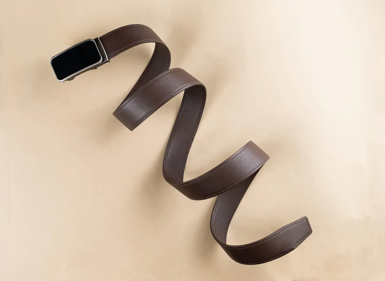 Thắt Lưng Khóa Trượt - Da Bò - Black, Brown - Hình 4
