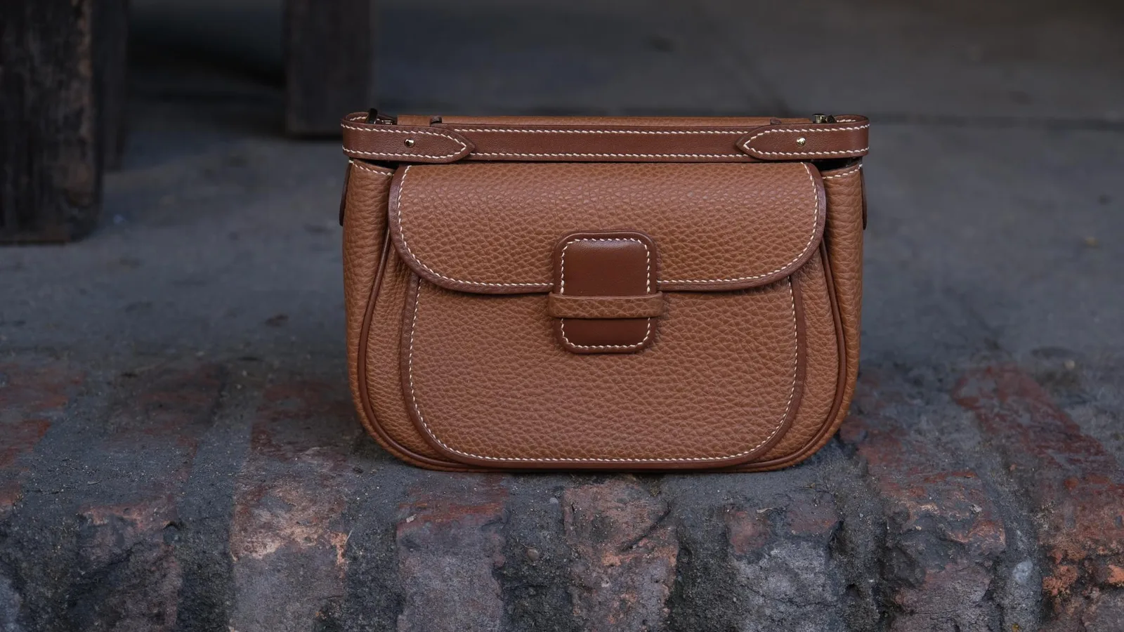 Mettique Bag - Da Togo - Brown - Hình 3