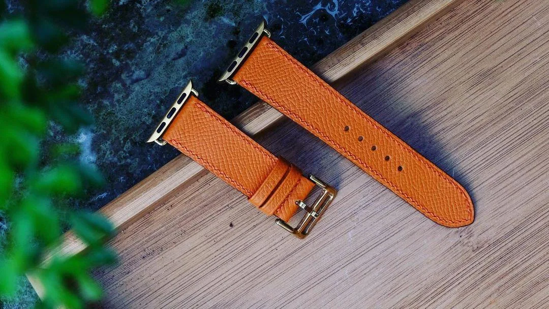 Dây Da Đồng Hồ - Da Epsom - Orange - Hình 2