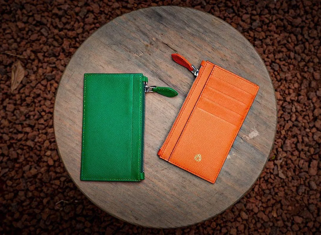 Card Holder Ví Đựng Thẻ – Da Epsom – Orange - Hình 8