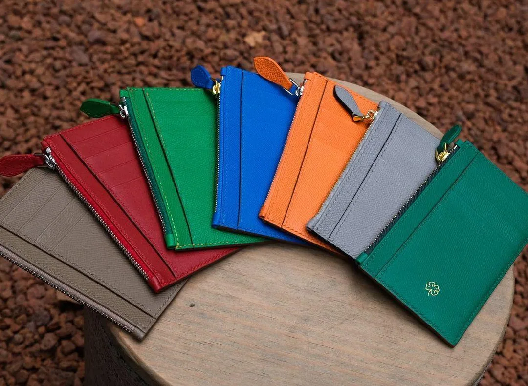 Card Holder Ví Đựng Thẻ – Da Epsom – Orange - Hình 3