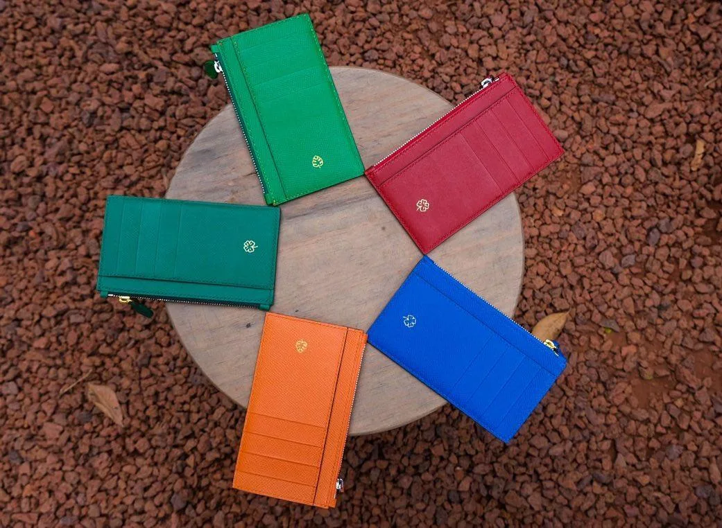 Card Holder Ví Đựng Thẻ – Da Epsom – Orange - Hình 2