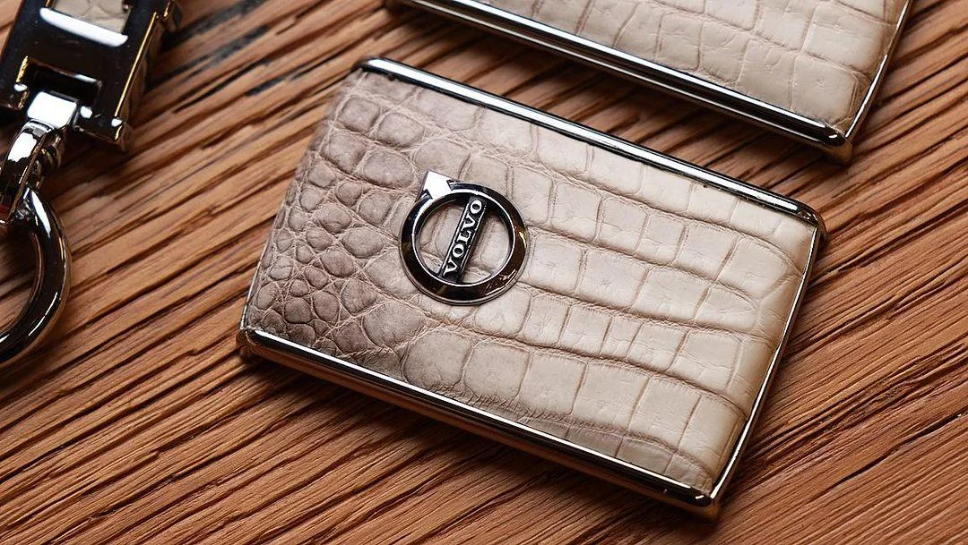 Key Cover Bao Da Bọc Chìa Khoá - Alligator - WhiteSmoke - Hình 2