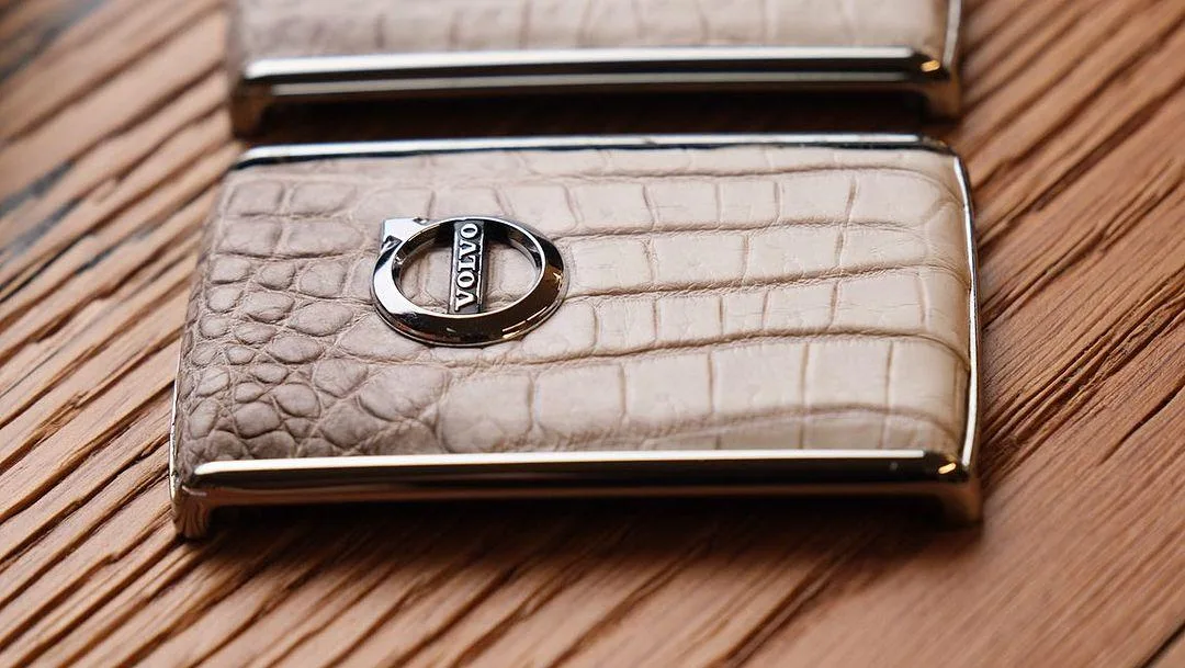 Key Cover Bao Da Bọc Chìa Khoá - Alligator - WhiteSmoke - Hình 5