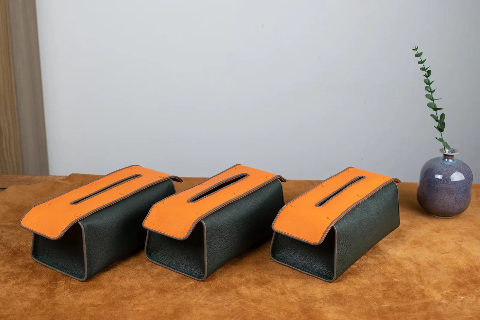 Tissue Box – Da Clemence – Olive x Orange - Hình 3
