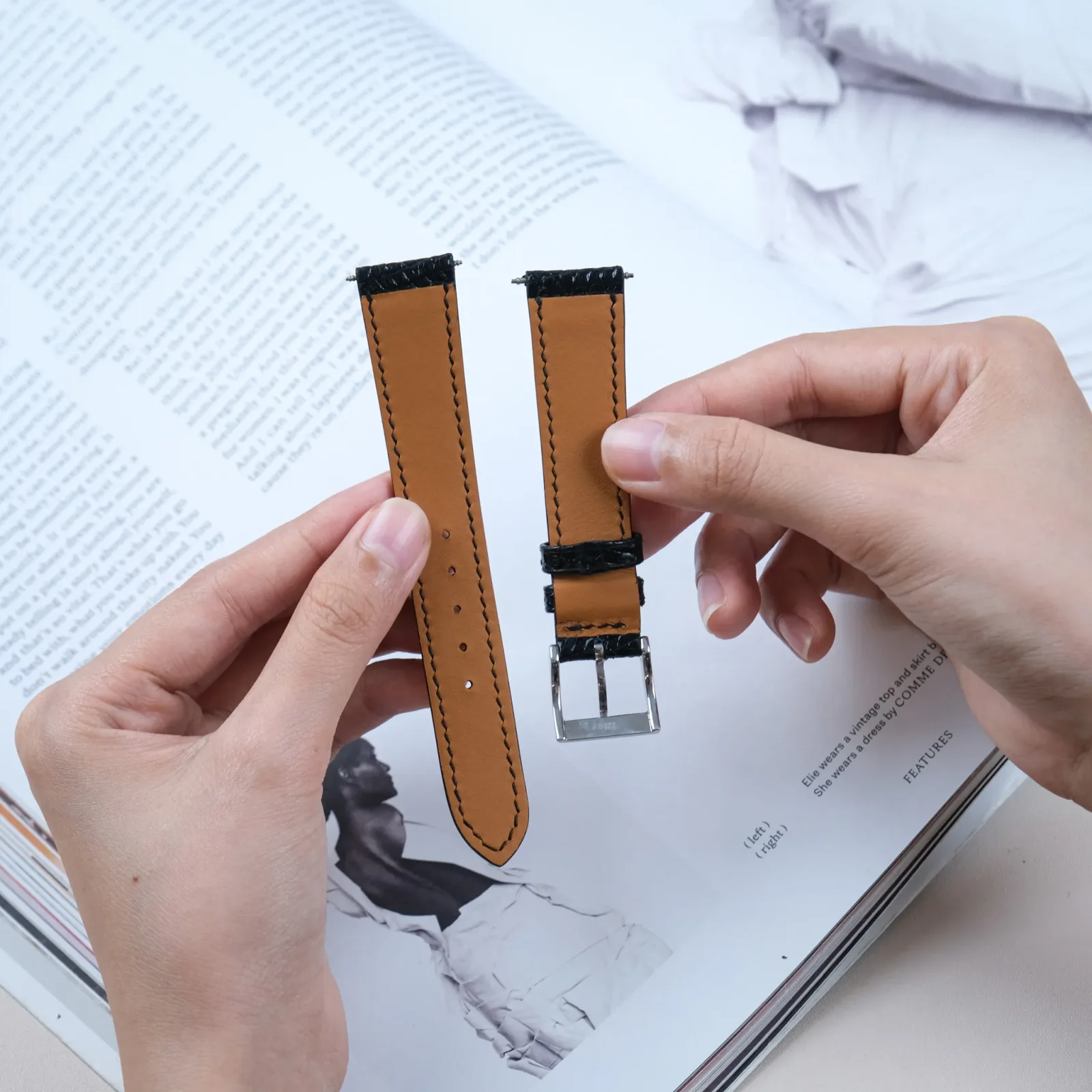 Ảnh Studio cặp dây đồng hồ - KOI Leather