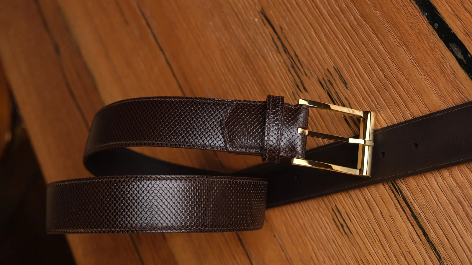Ảnh Studio Dây thắt lưng nam da bò khoá kim - Koi Leather