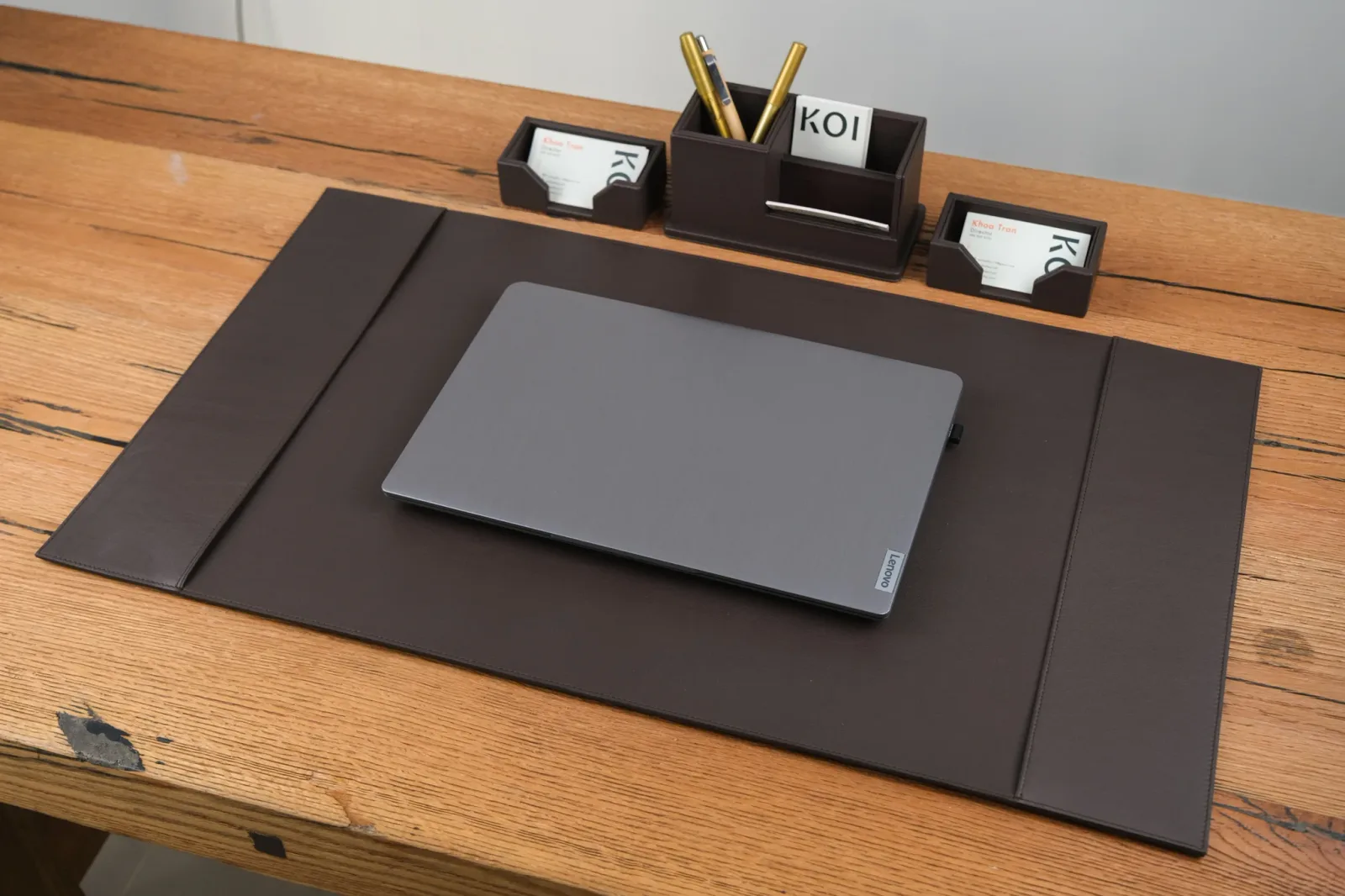 1 tấm lót bàn + 1 hộp bút TO + 1 HỘP BÚT NHỎ + 2 KHAY NHỎ — ảnh 3, KOI Leather