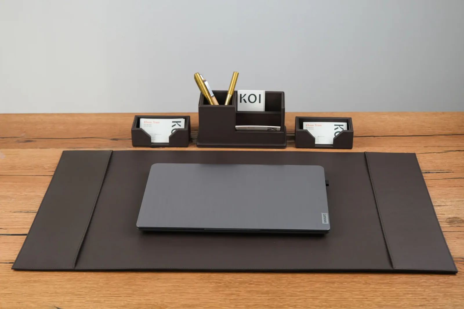 1 tấm lót bàn + 1 hộp bút TO + 1 HỘP BÚT NHỎ + 2 KHAY NHỎ — ảnh 4, KOI Leather