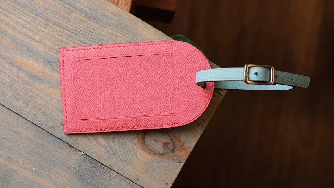 Tag Vali Da - Da Epsom - Pink, Orange, LightGreen - Hình 3