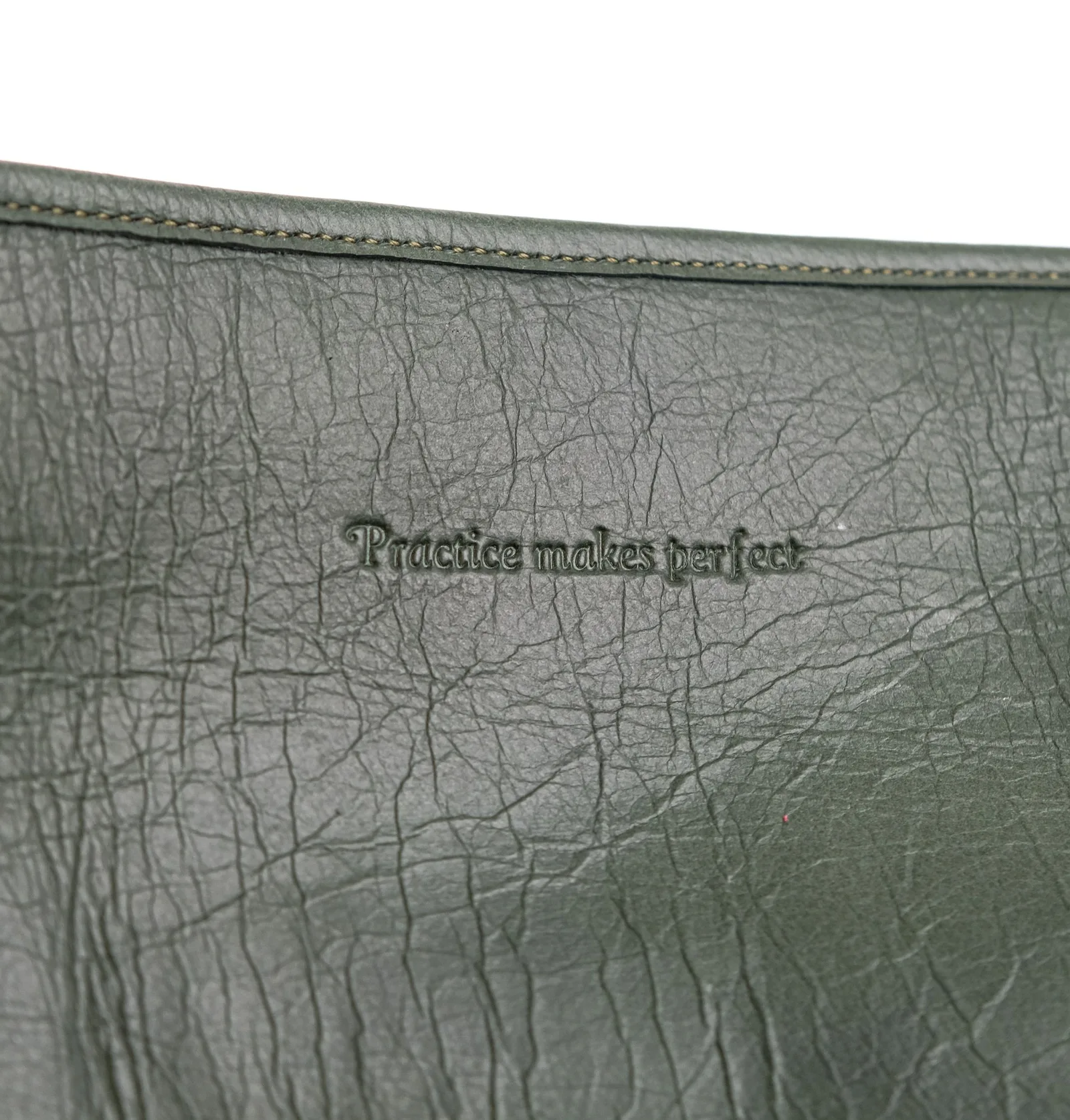 Ảnh Túi cuộn đựng dao bếp da bò màu xanh rêu - Koi Leather