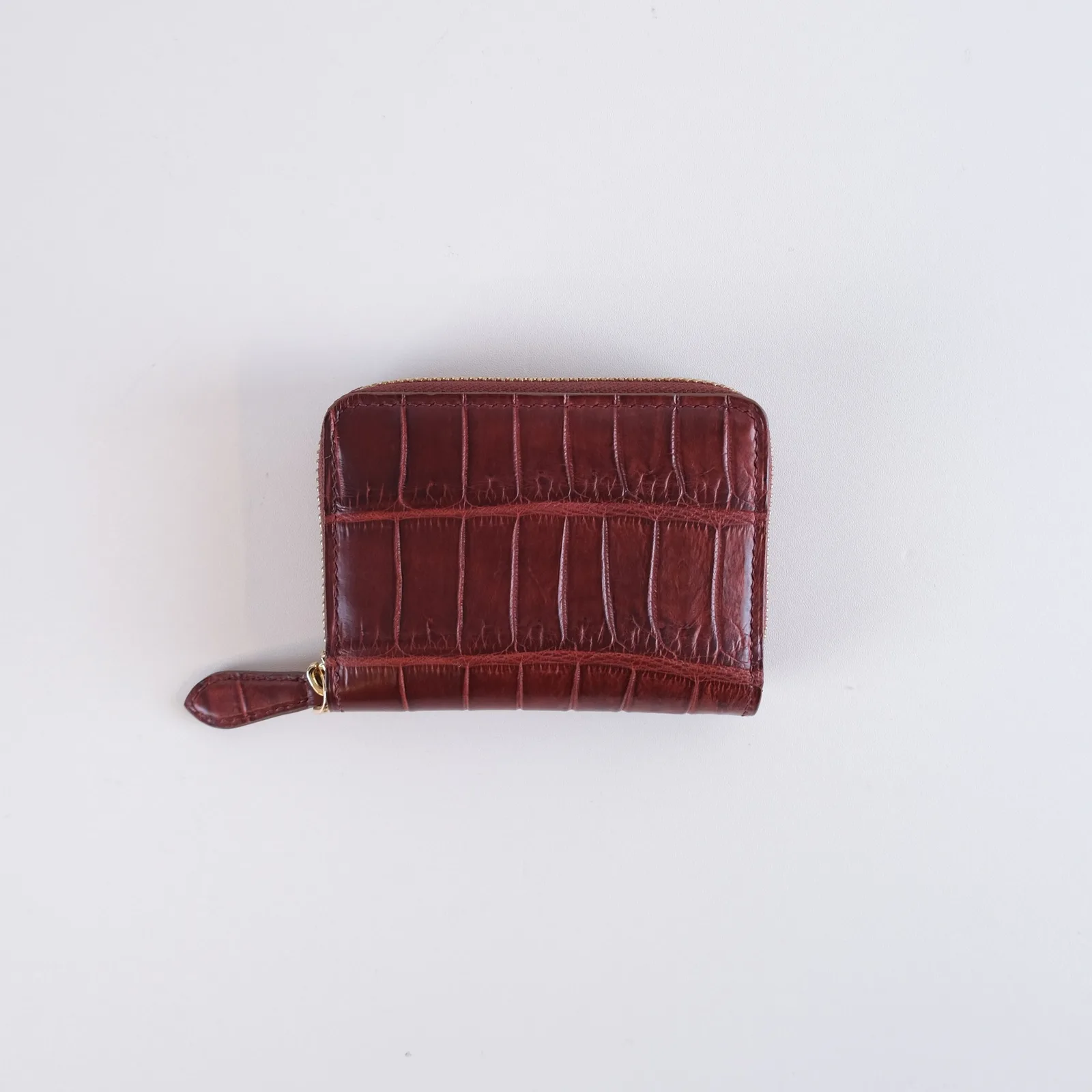 Ảnh Studio Ví zip mini da cá sấu khóa kéo - Koi Leather