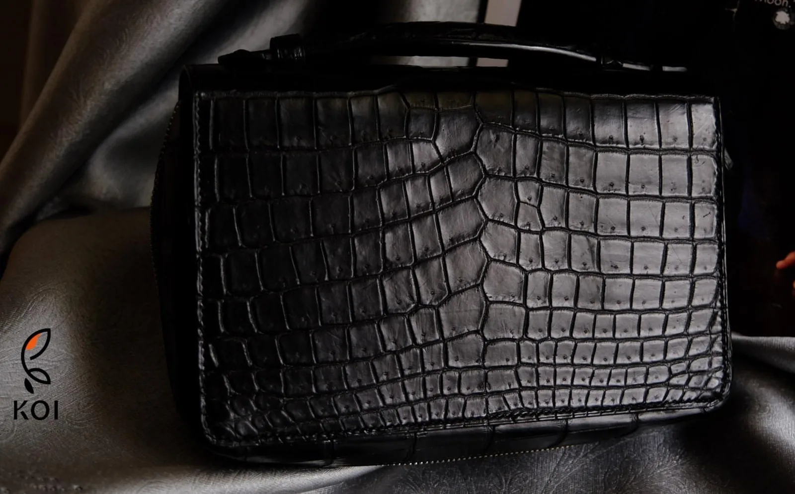 Clutch Da Nam - Alligator Henglong - Black - Hình 22