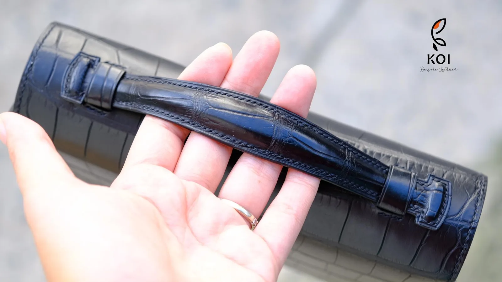 Clutch Da Nam - Alligator Henglong - Black - Hình 6