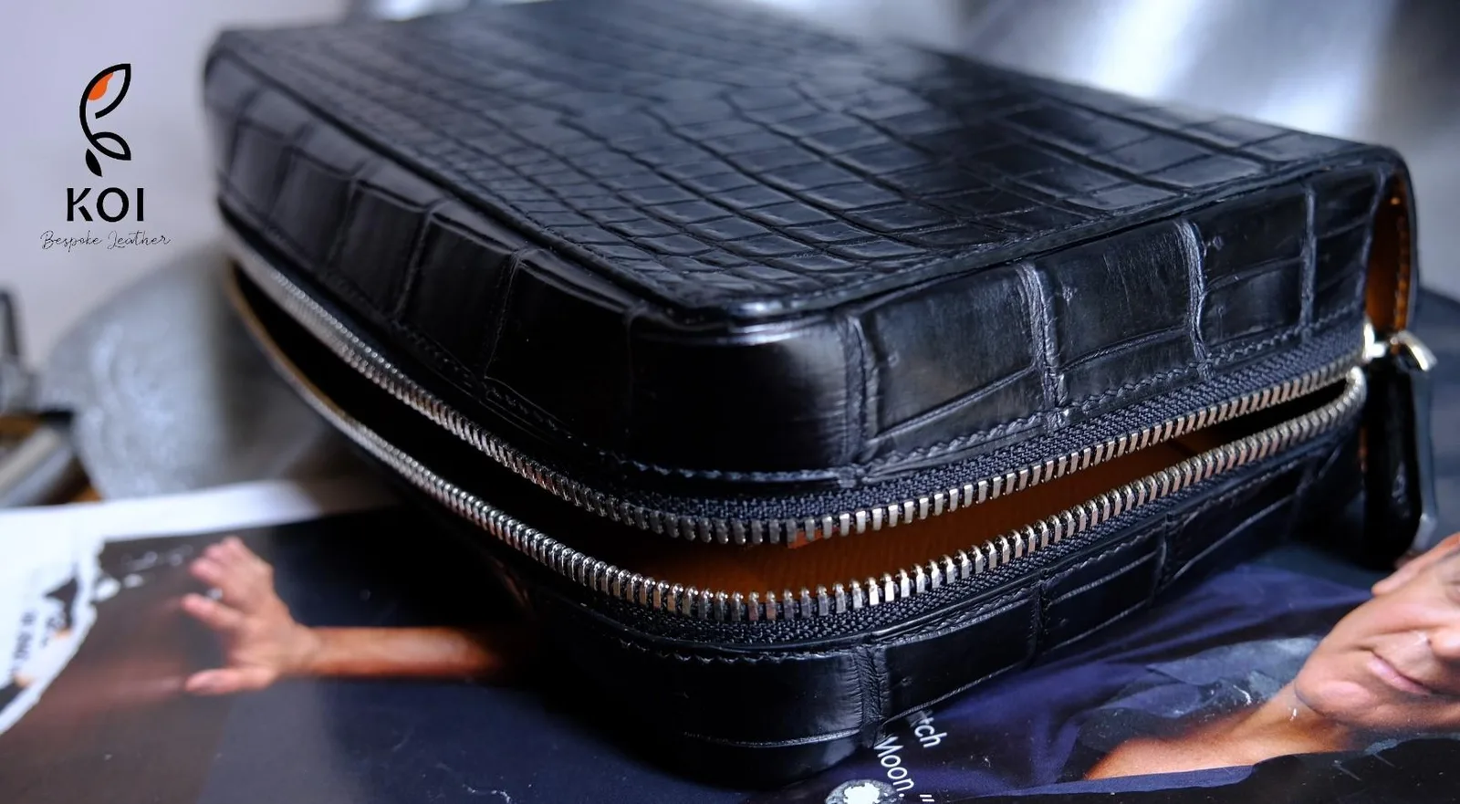 Clutch Da Nam - Alligator Henglong - Black - Hình 23